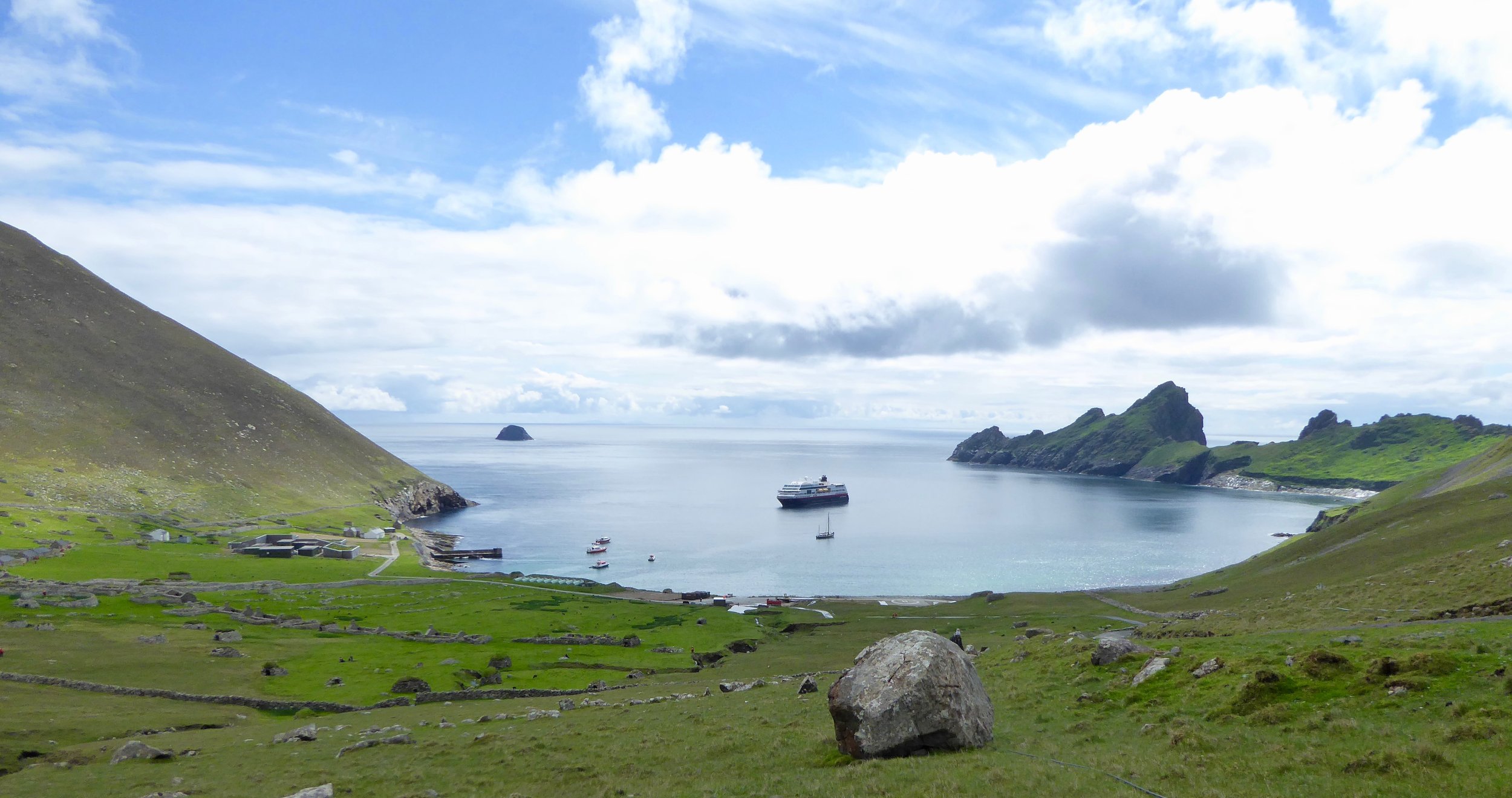 Looking down on Village Bay.