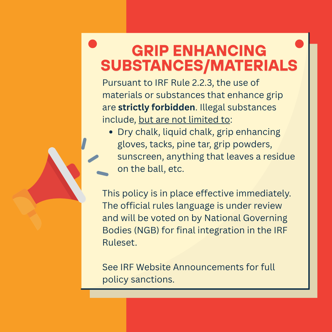 Clarification on Fair Play: Regarding Use of Grip Enhancing Substances/Materials