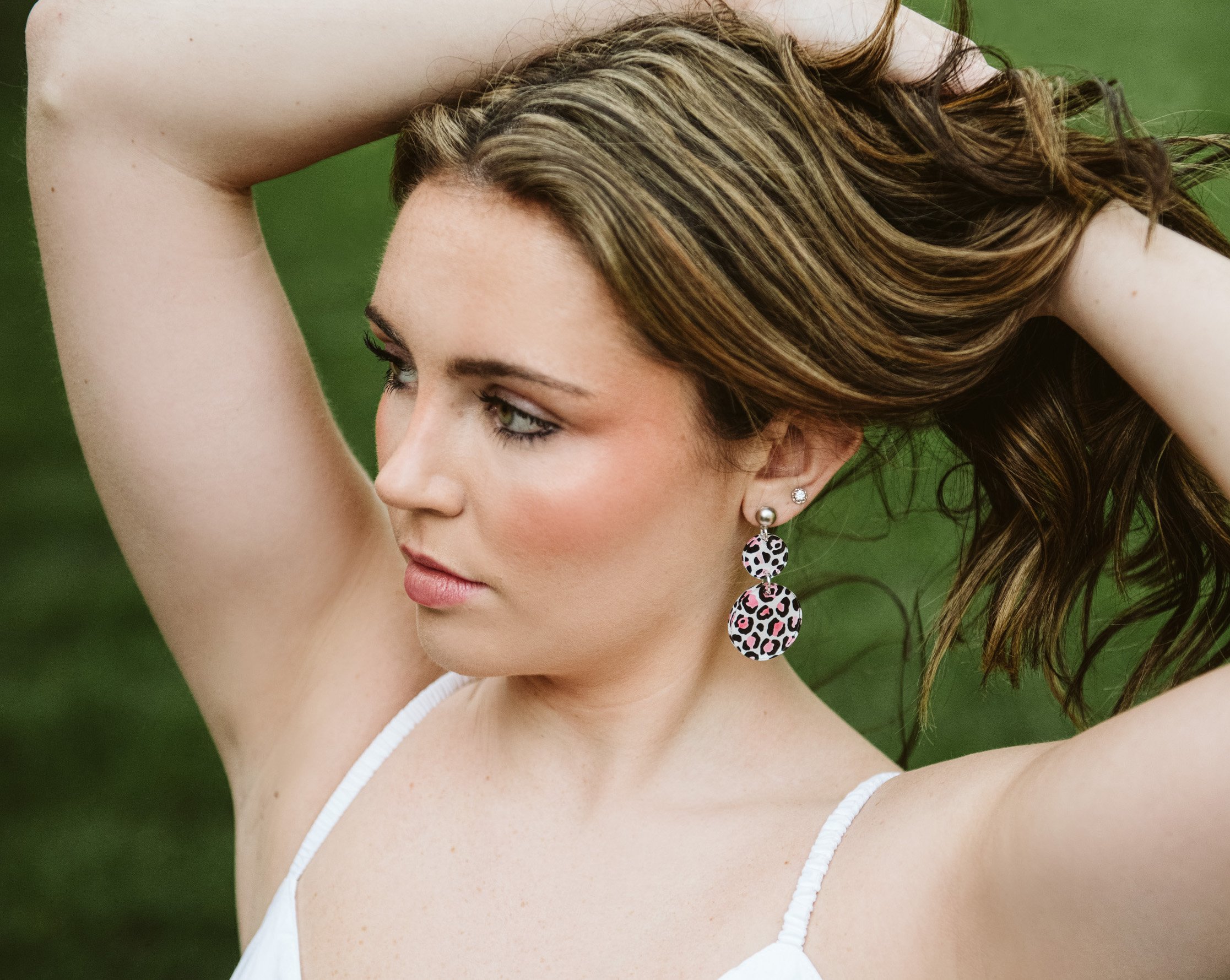 Into the Wild Earrings - Pink:White:Black cropped.jpeg