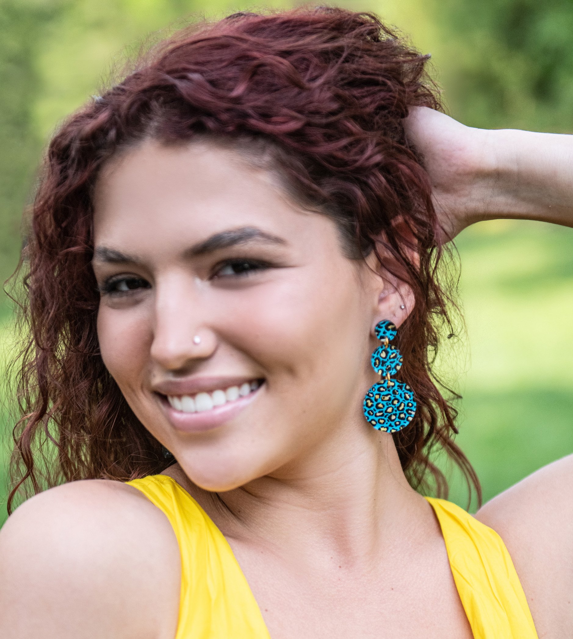 Into the Wild Earrings - Teal:Gold:Black cropped.jpeg