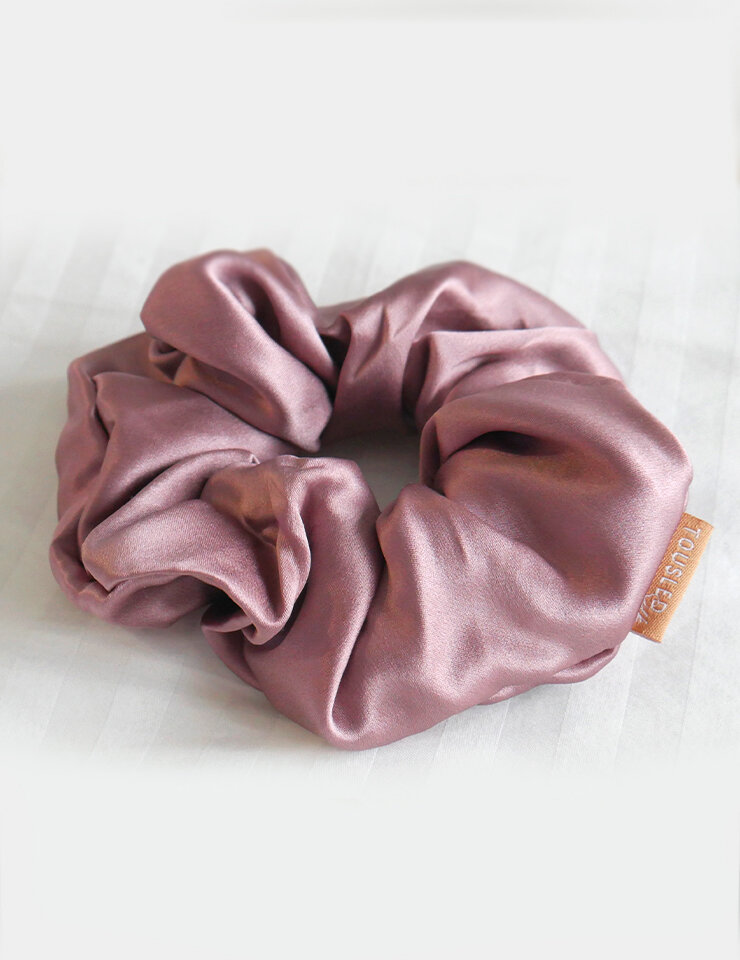 Tousled Silk DUSTY ROSE JUMBO SCRUNCHY