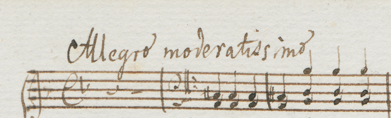 handwritten "Allegro moderatissimo"