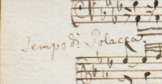 handwritten "Tempo di Polacca"
