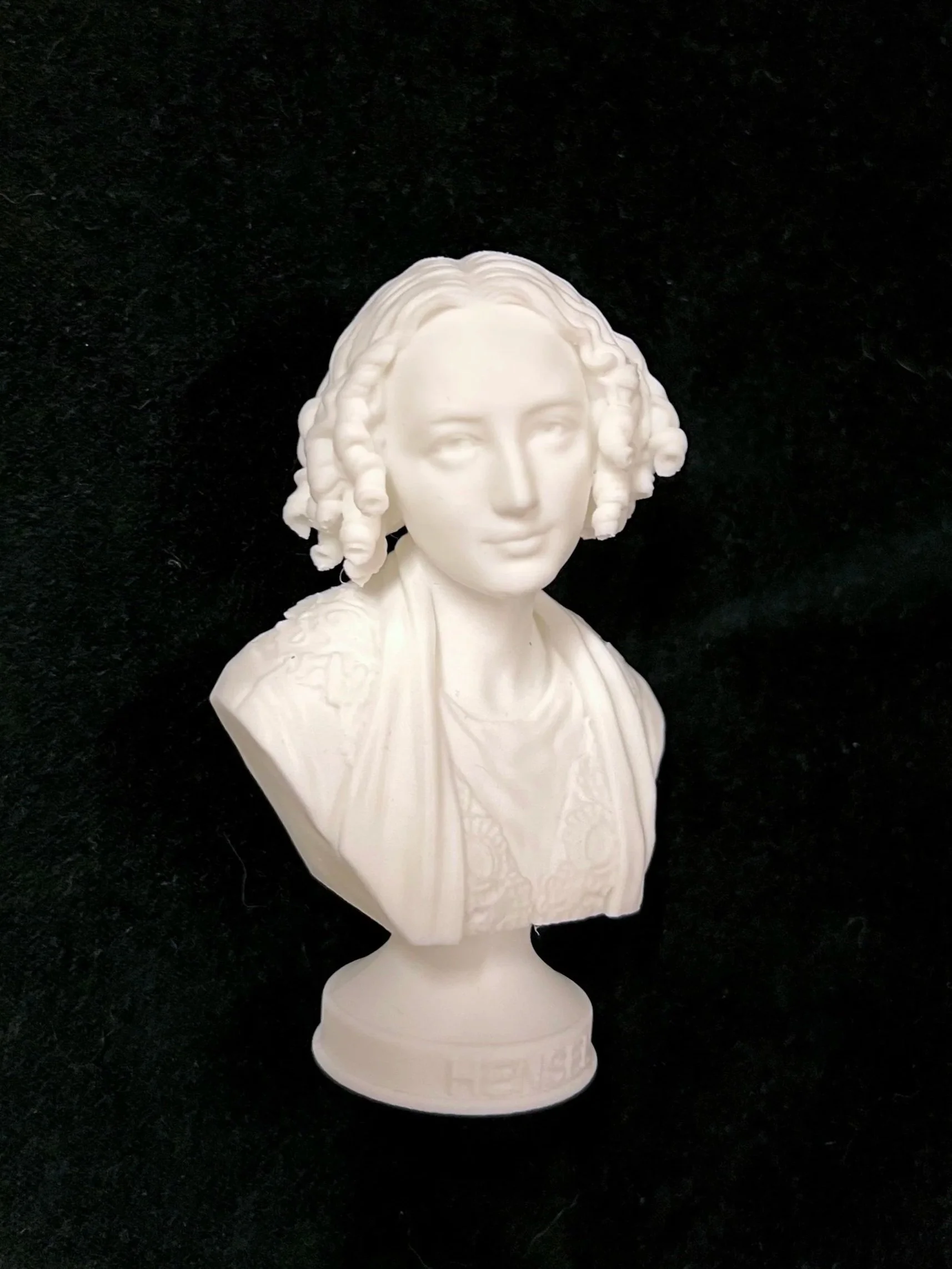 bust on datk background