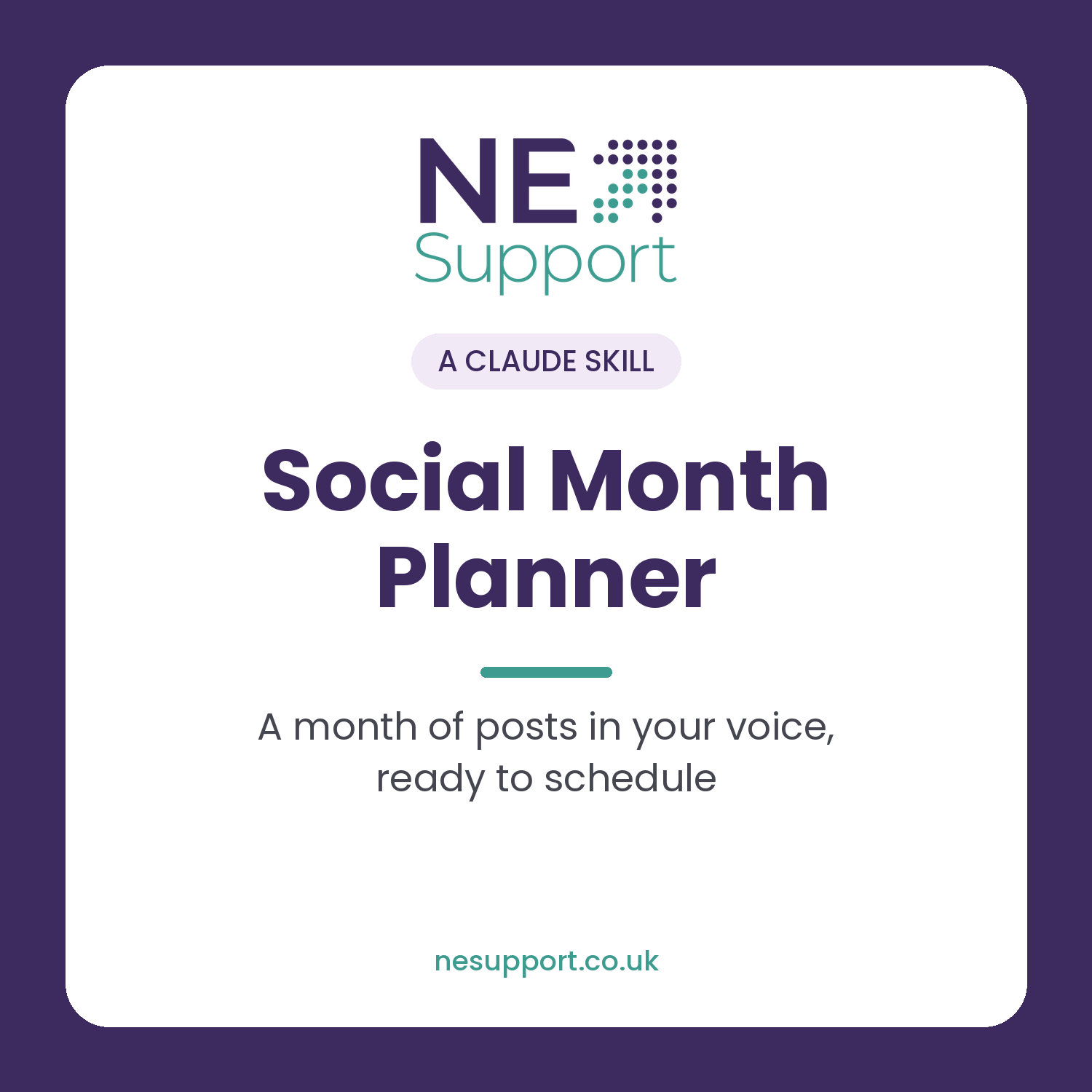 Social Month Planner