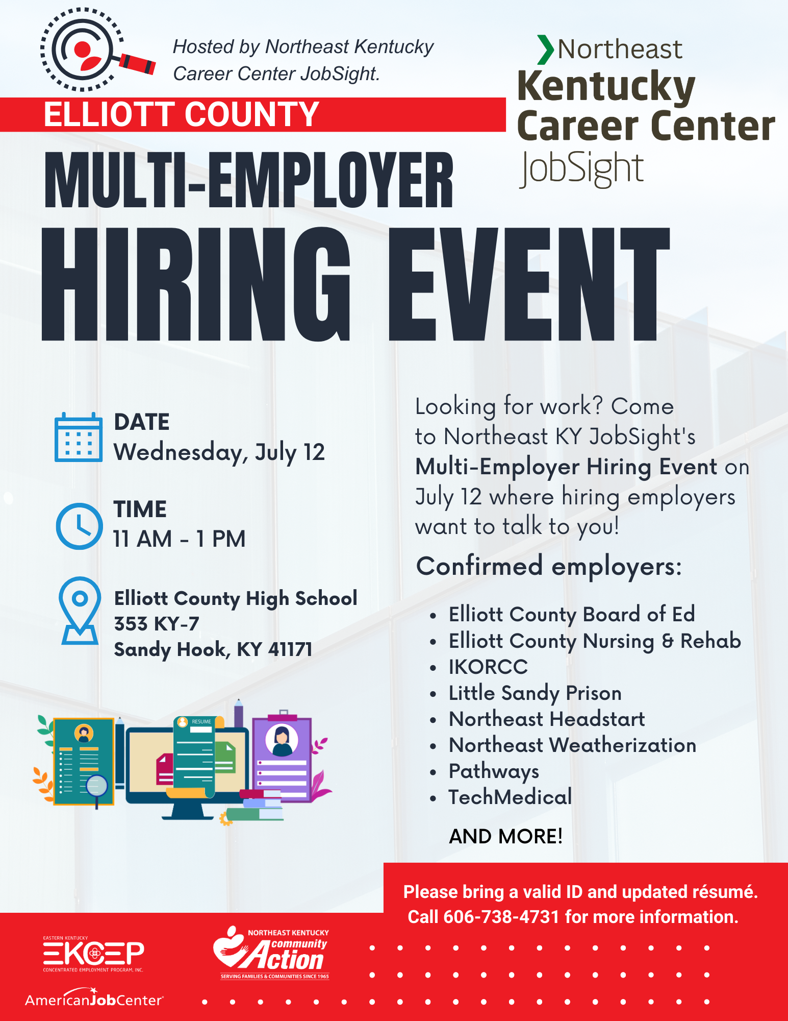 Elliott County Multi-Employer Hiring Event — JobSight | Jobseeker &  Employer Services in Eastern Kentucky