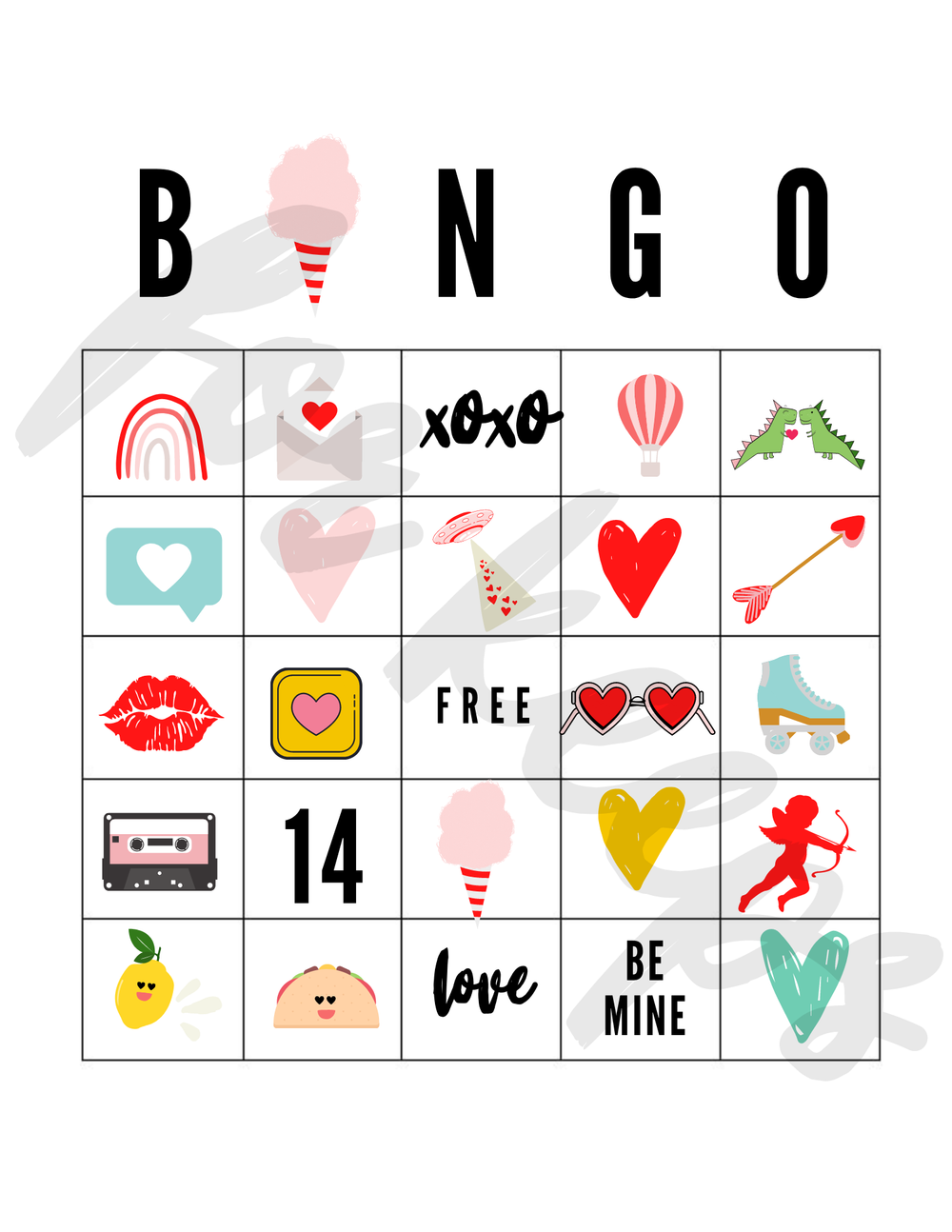 Oh Hey Valentine BINGO cards printable — For Keeps👎 Explore um universo de diversão e ...