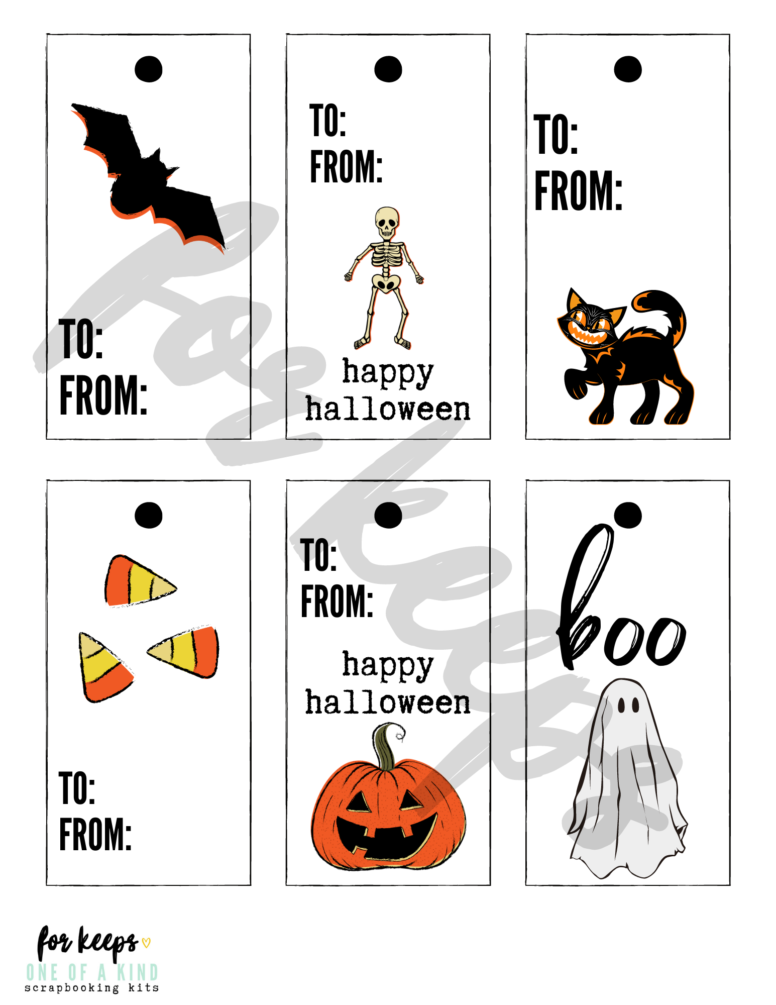 Vintage Halloween printable — For Keeps