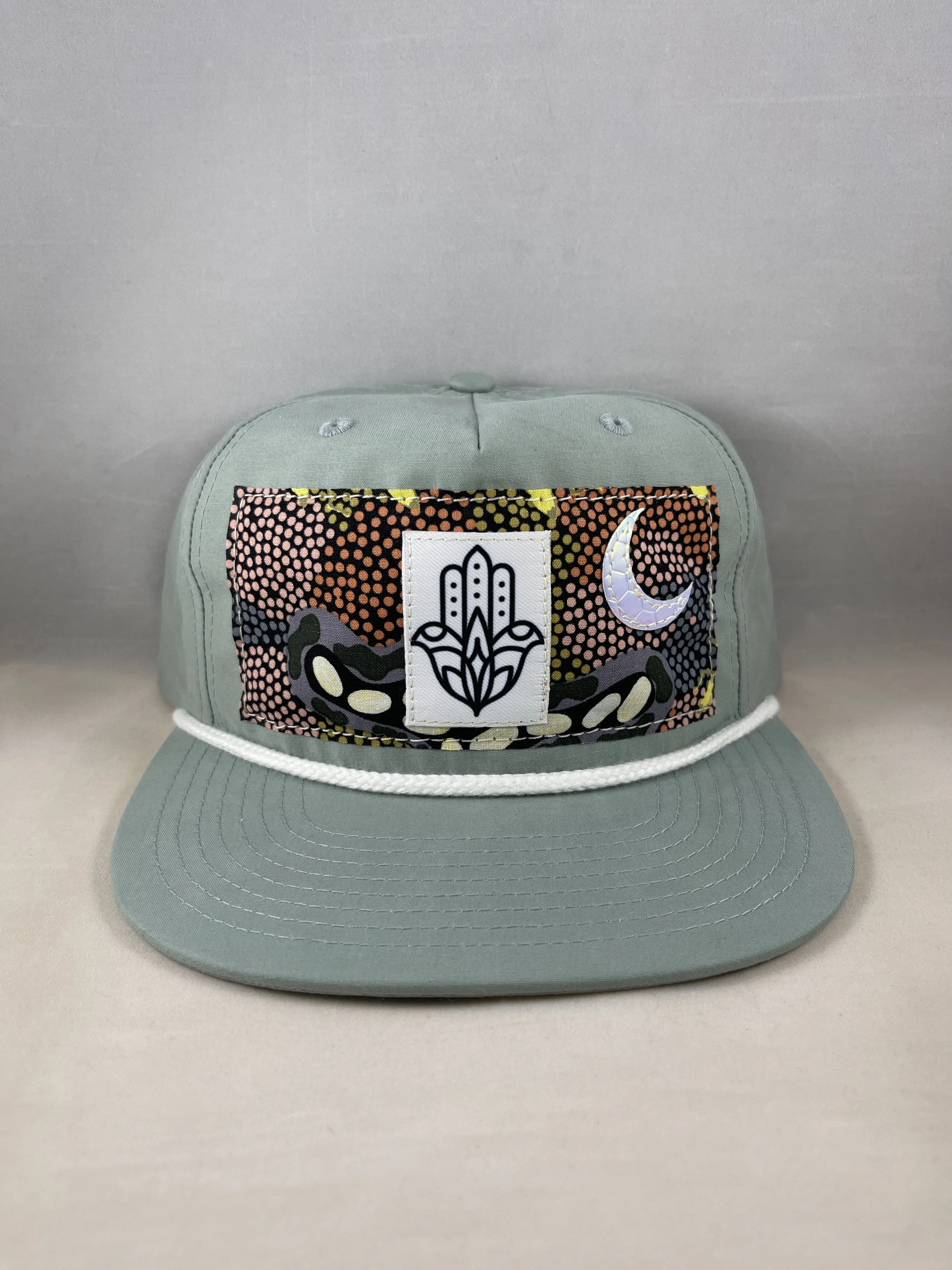 Light Aqua Richardson Fullback Hat - Hamsa Series