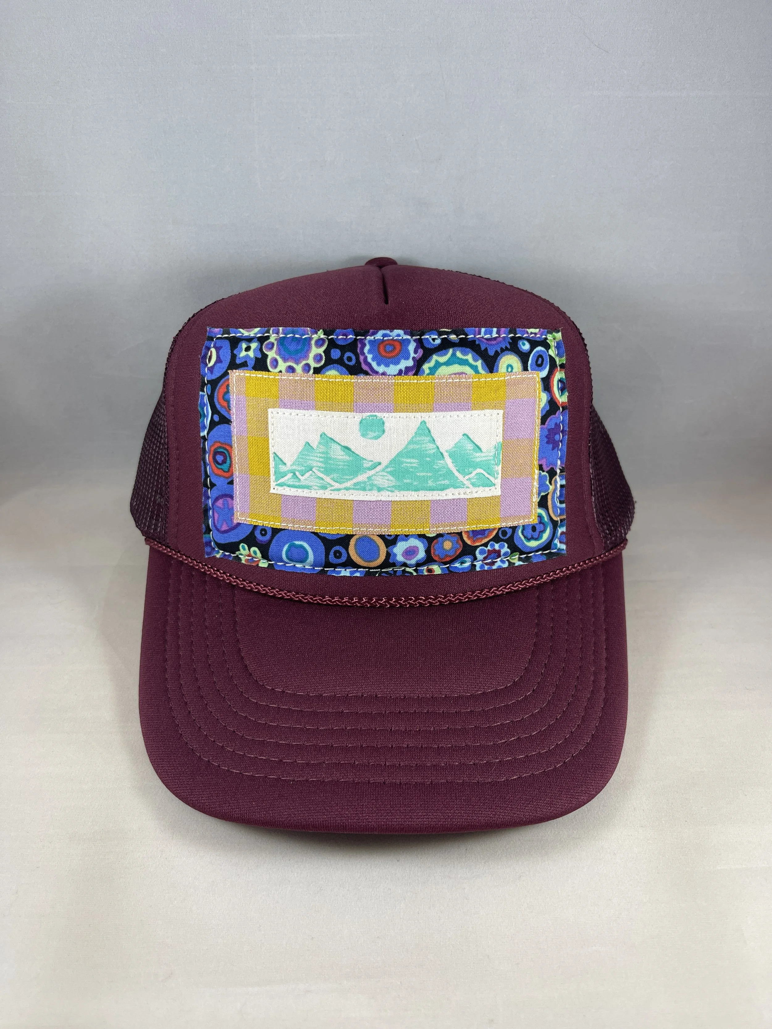 Maroon Trucker Hat - Glow in the Dark Mountain View Series