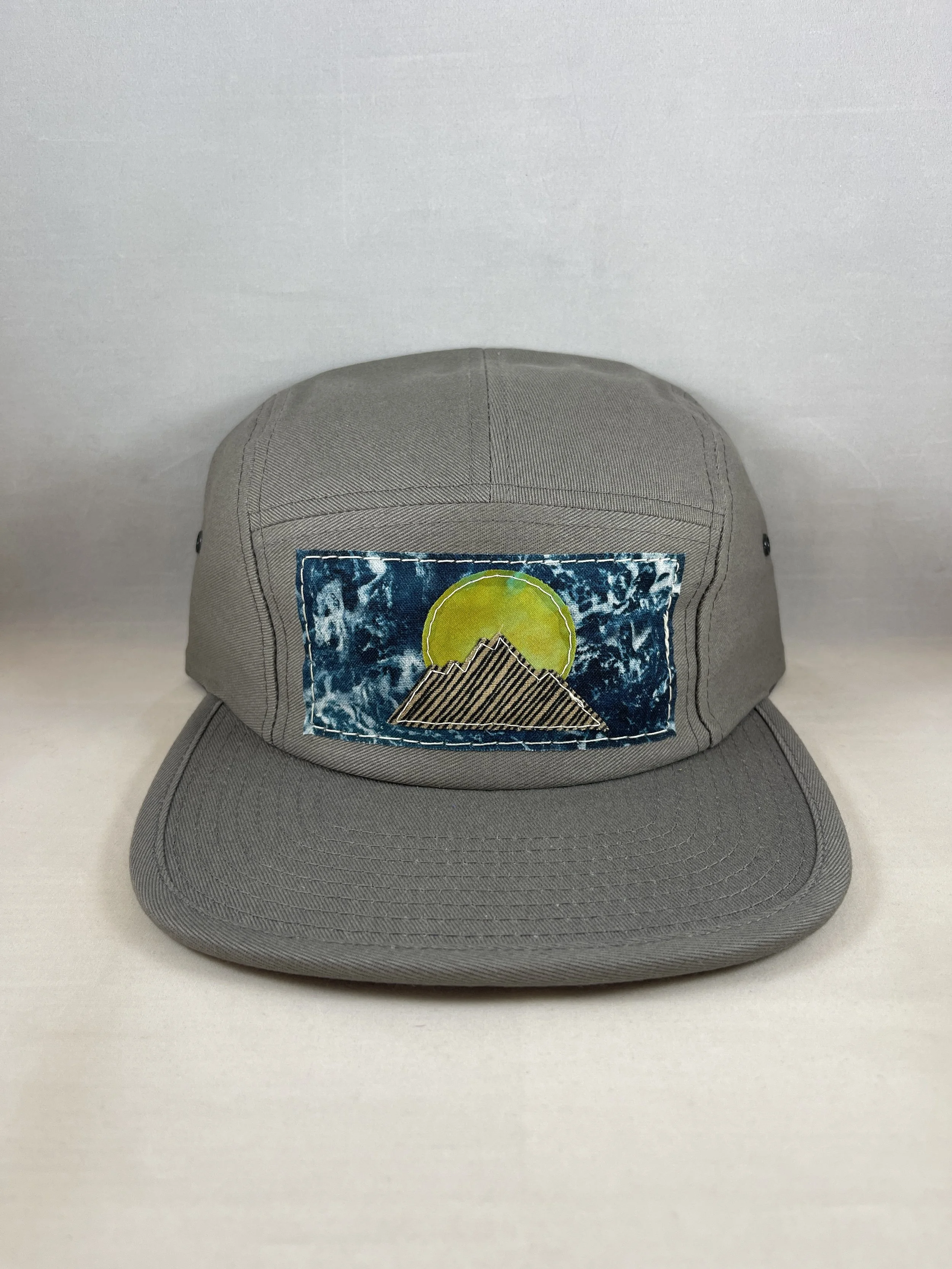 Gray 5 Panel Hat - Mountain Series