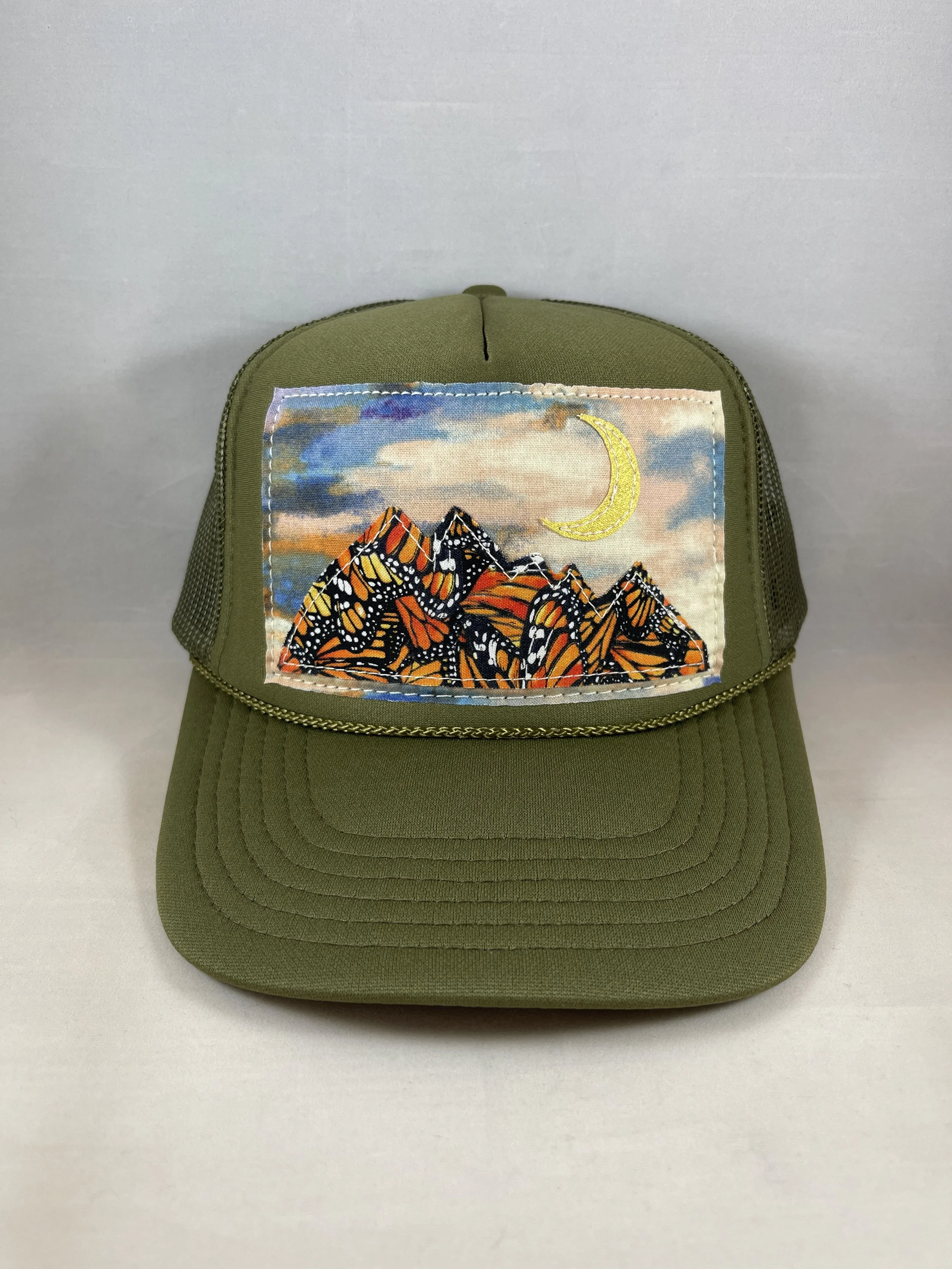 Olive Green Trucker Hat - Mountain Series