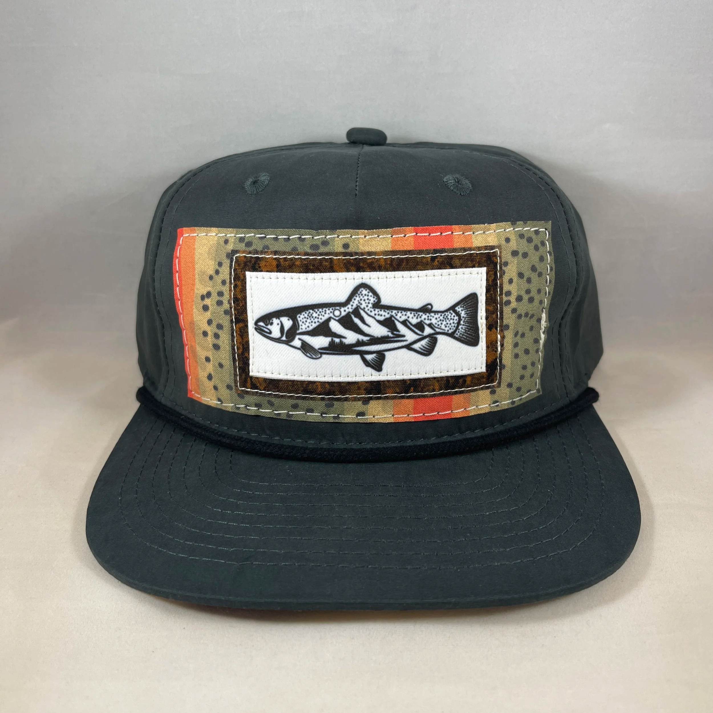 Dark Gray Richardson Fullback Hat - Mountain Trout Series