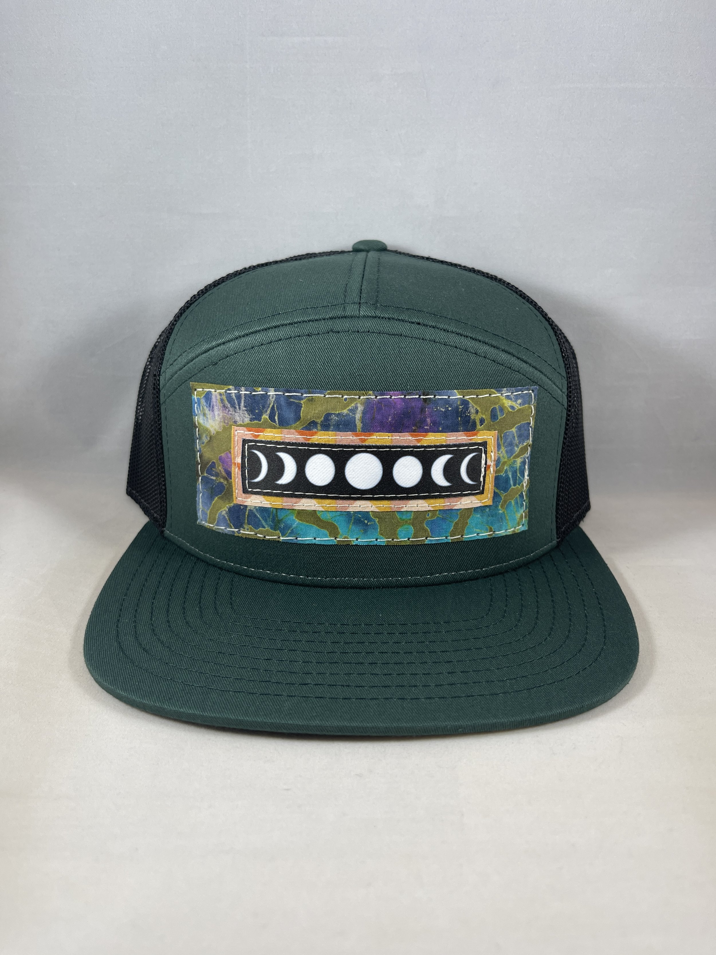 Hunter Green 7 Panel Hat - Moon Phase Series