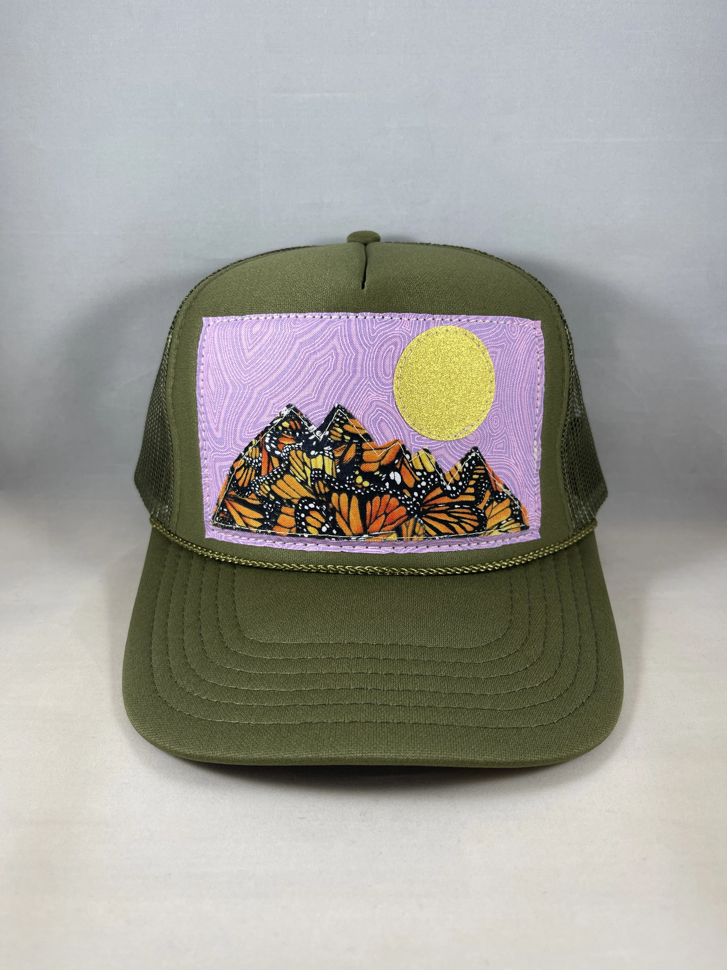 Olive Trucker Hat - Mountain Series
