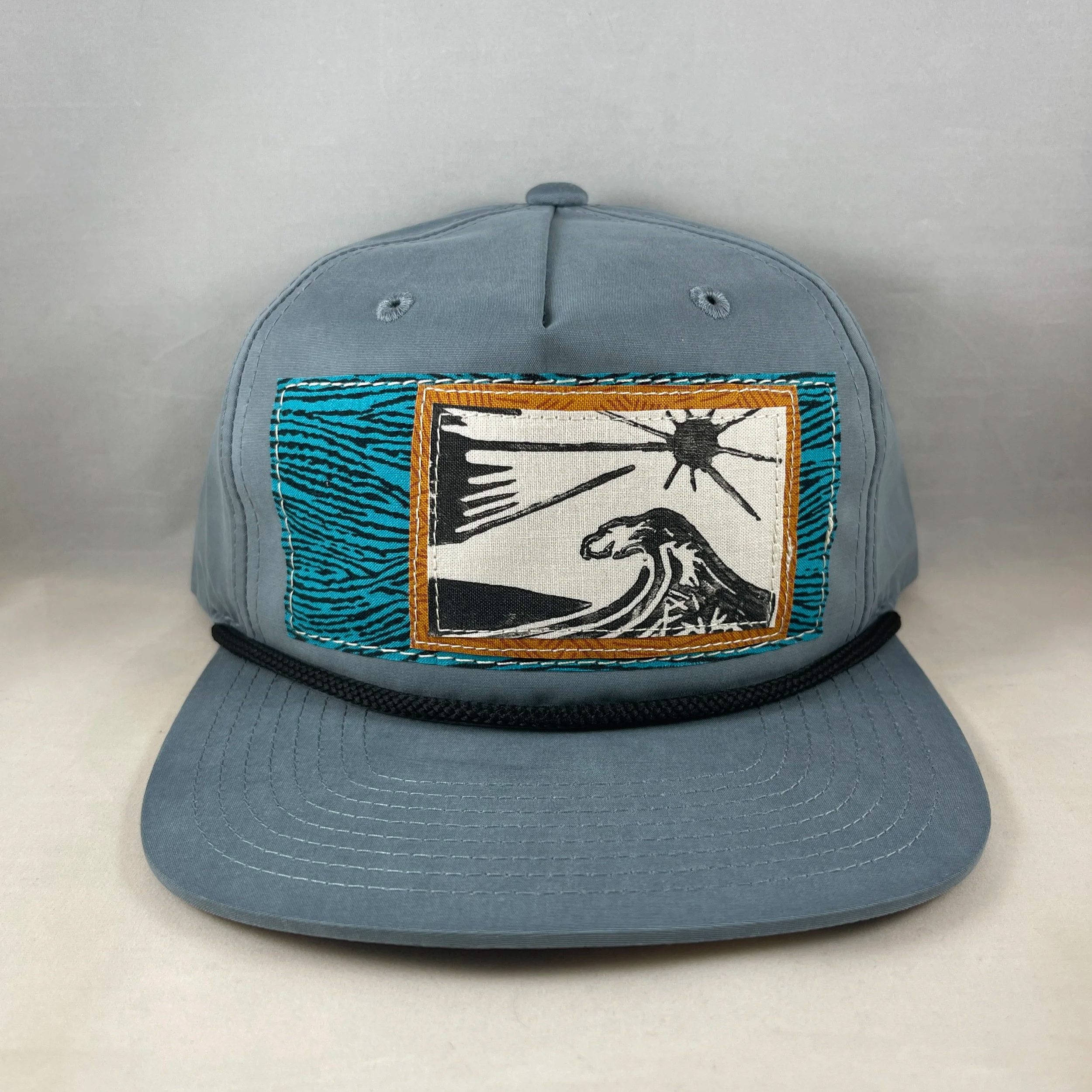 Steele Blue Richardson Fullback Hat - Lino Stamped Wave Series