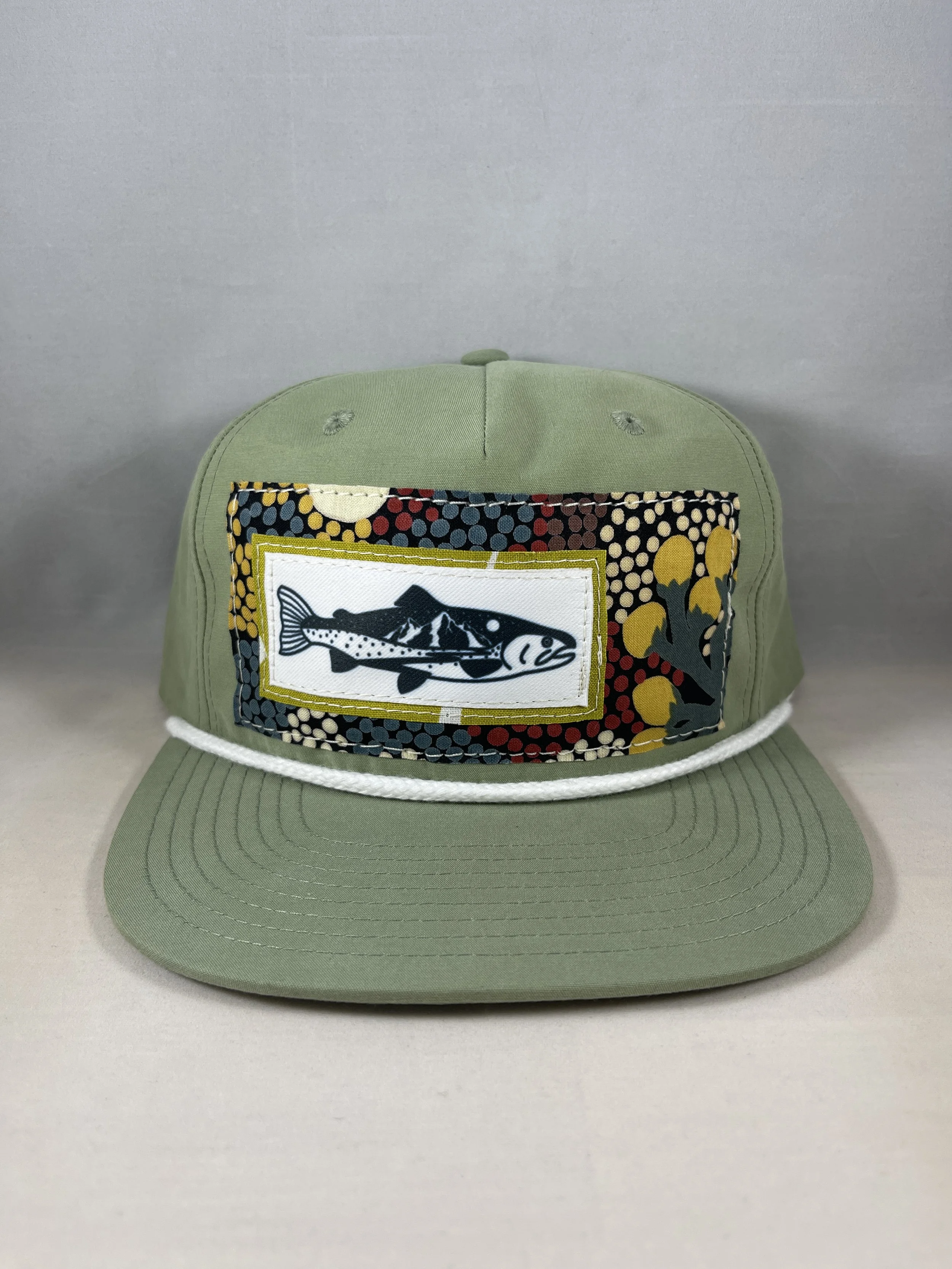 Light Sage Green Richardson Fullback Hat - Mountain Trout Series