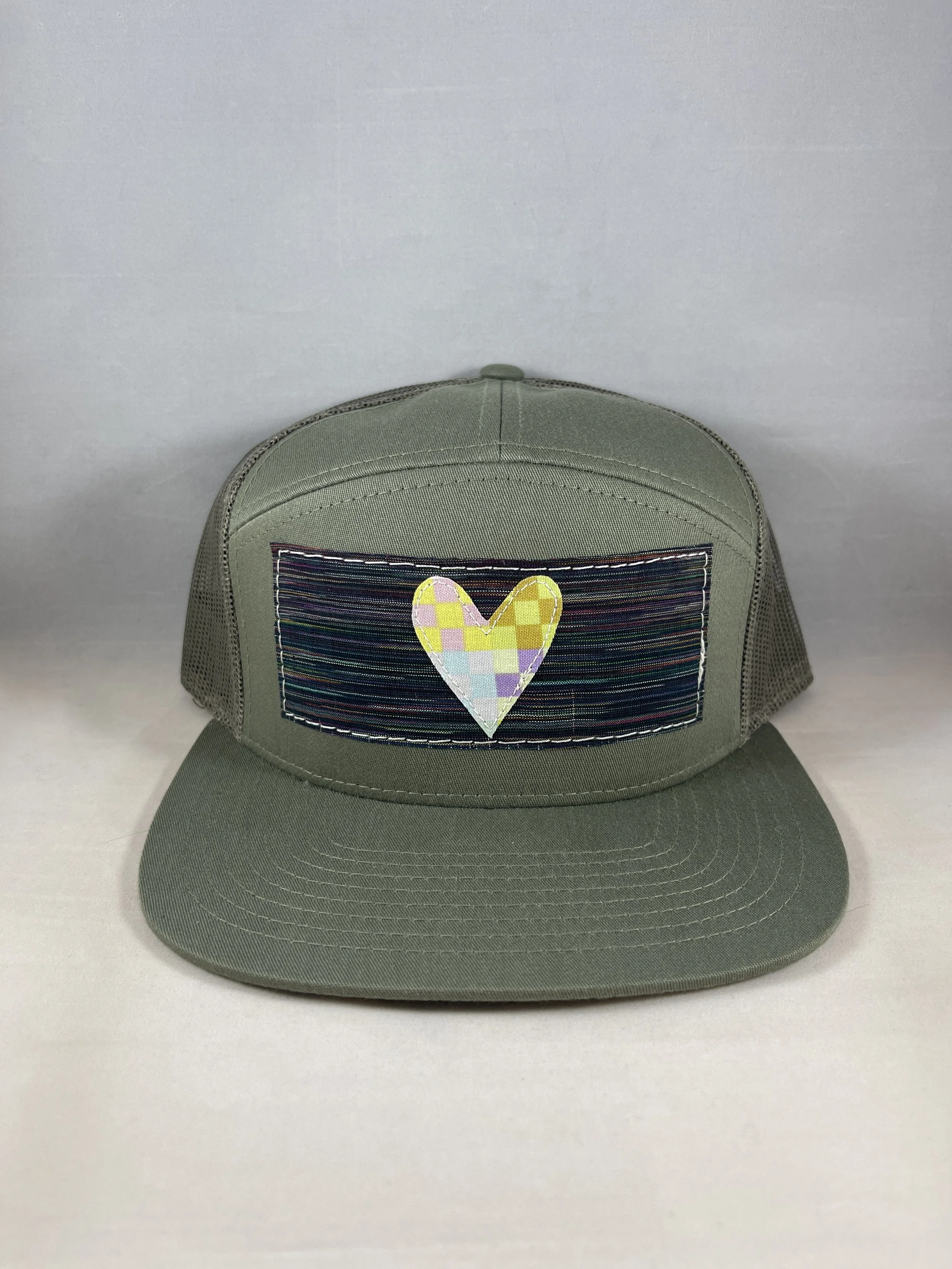 Sage Green 7 Panel Hat - Spread the Love Series