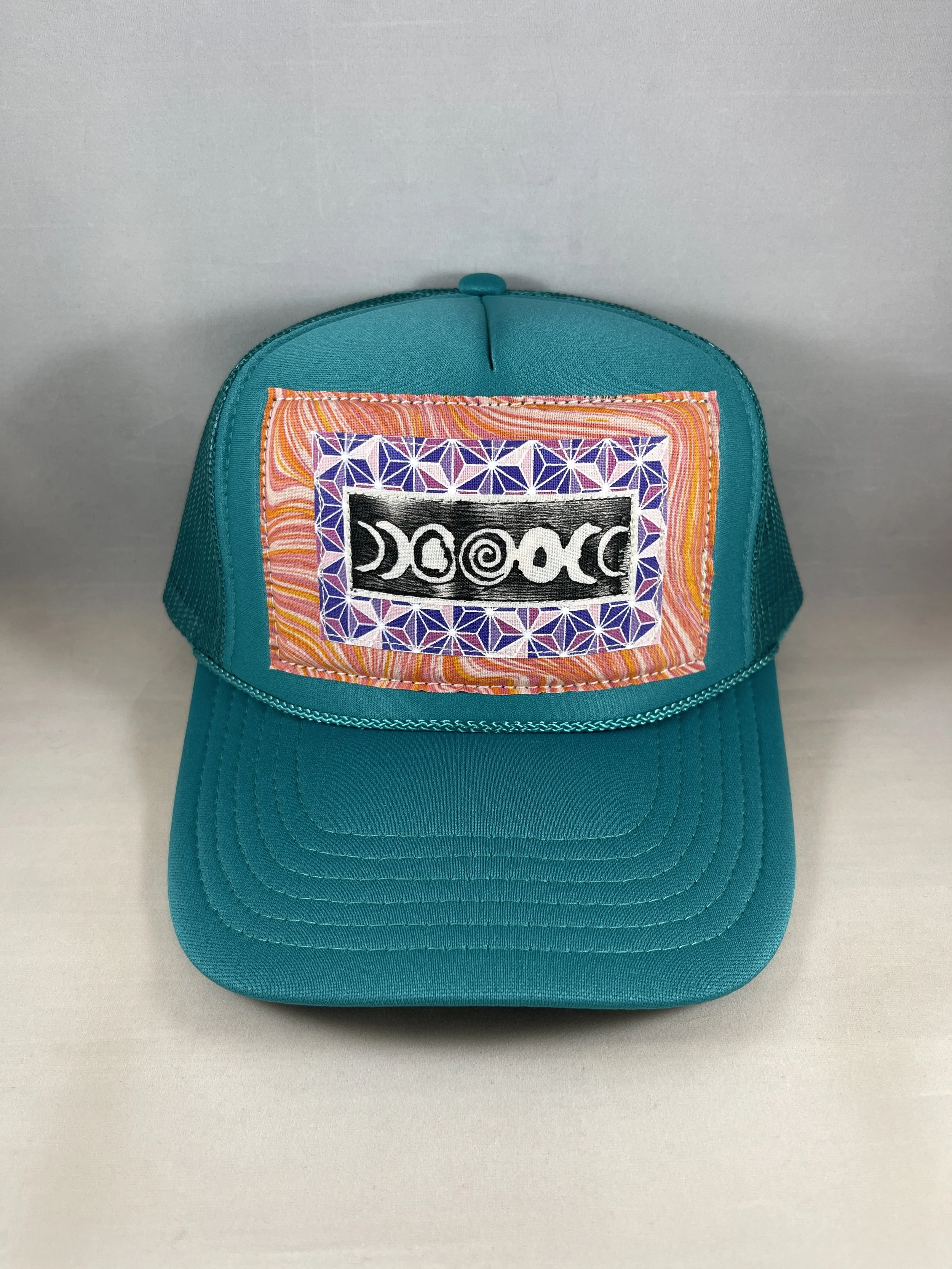 Teal Trucker Hat - Moon Phase Series