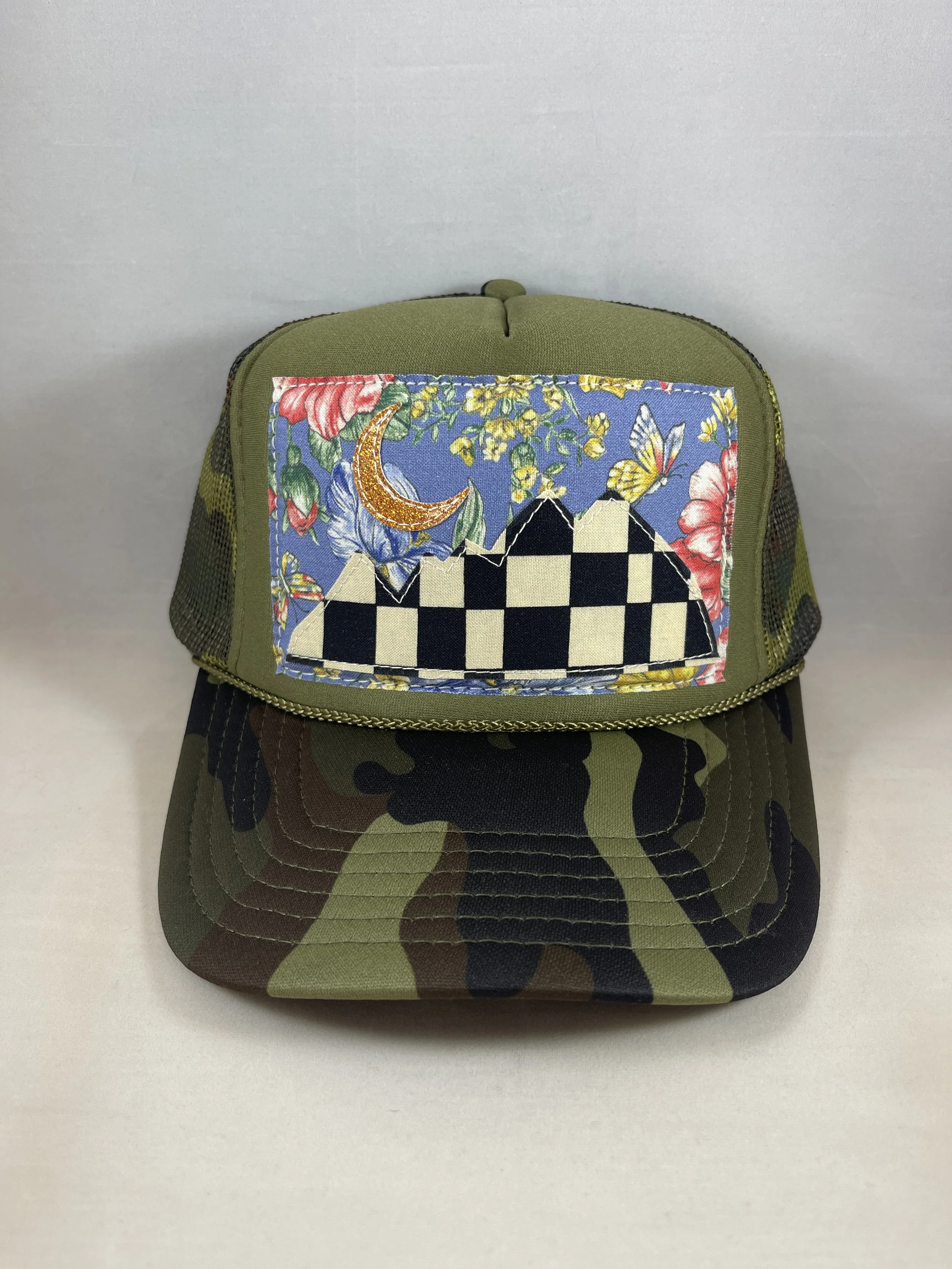 Olive Green Trucker Hat - Mountain Series