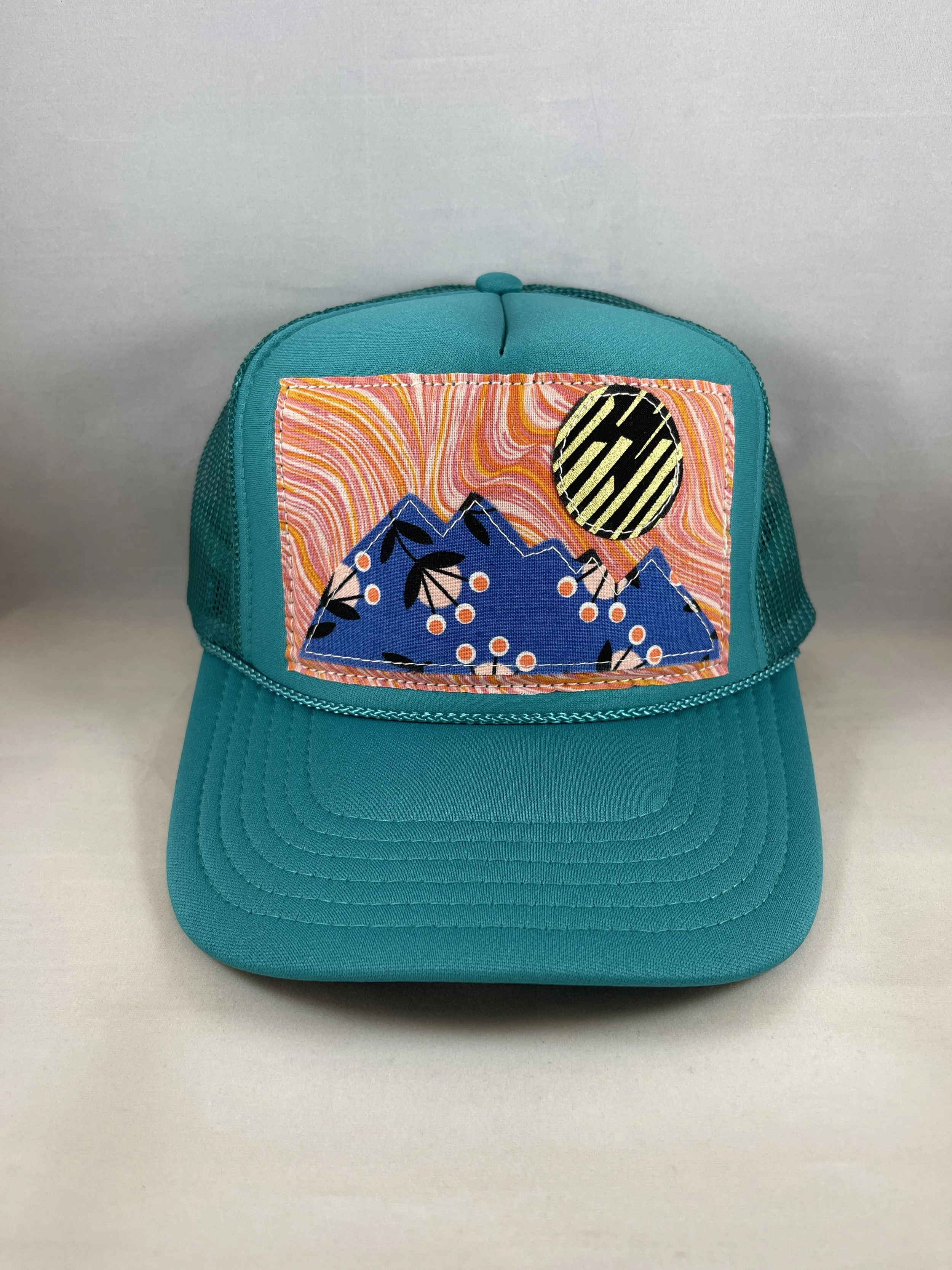Teal Trucker Hat - Mountain Series