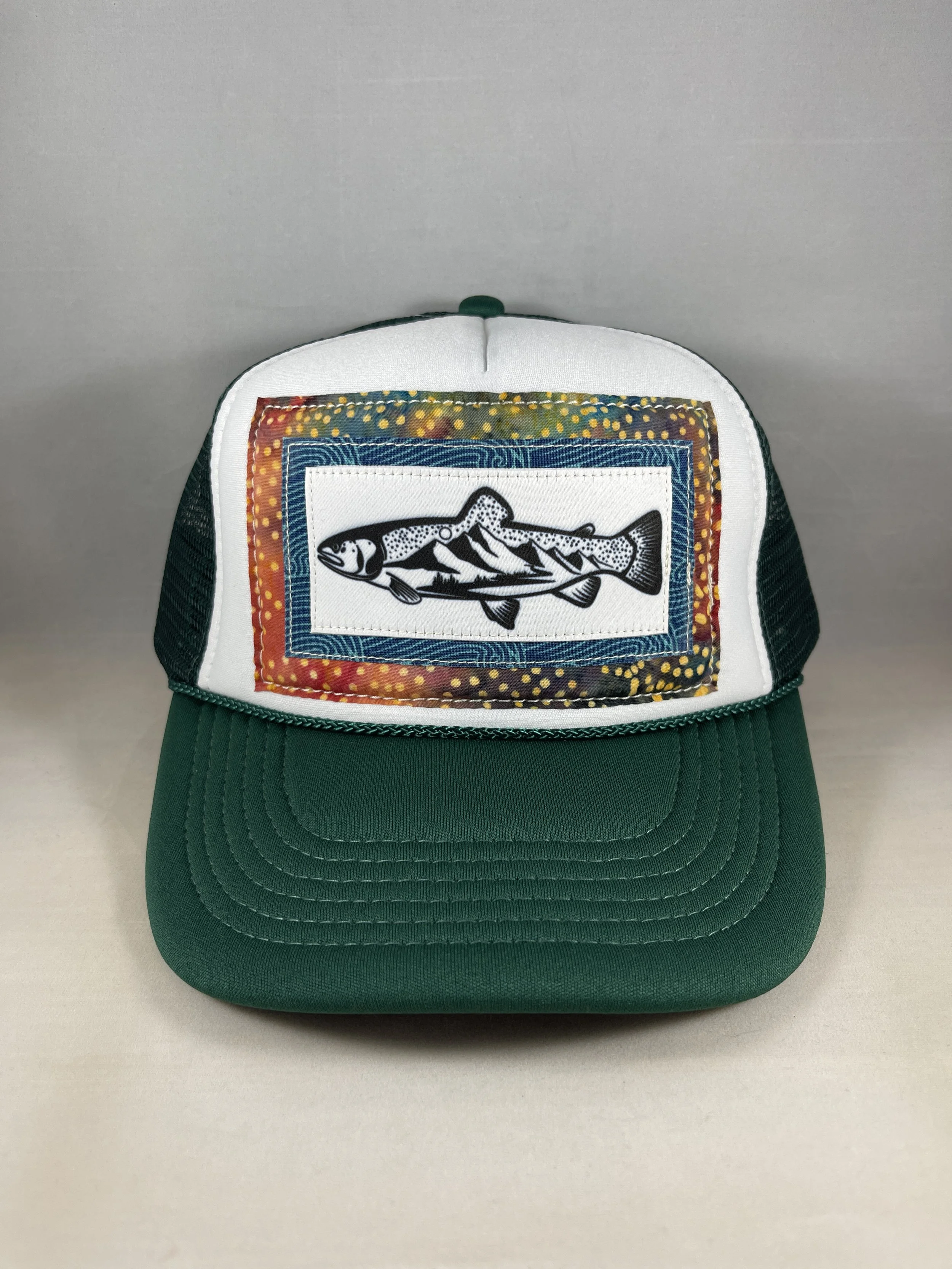 Hunter Green Trucker Hat - Mountain Trout Series