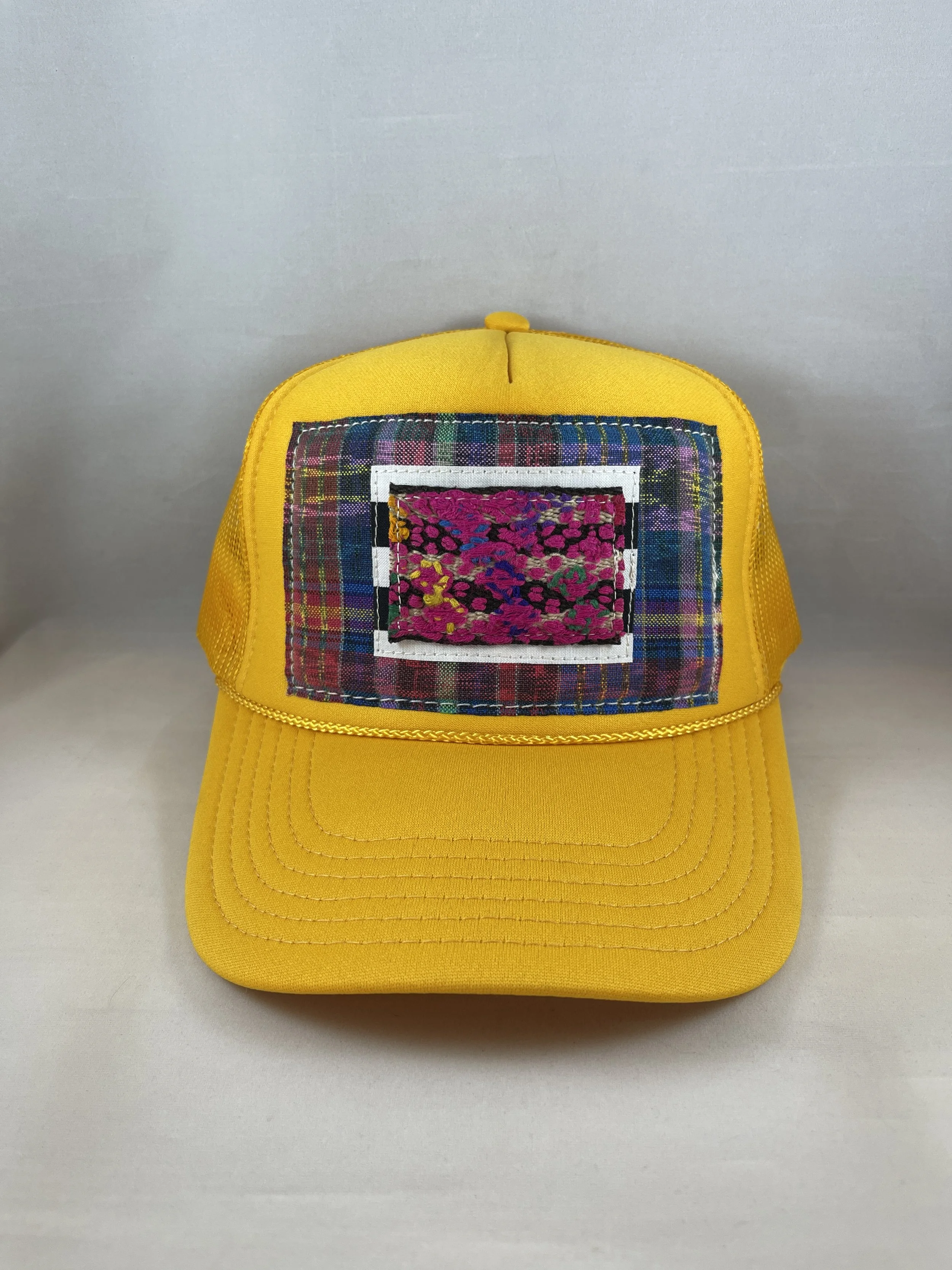 Yellow Trucker Hat - Guatemalan Textile Collection