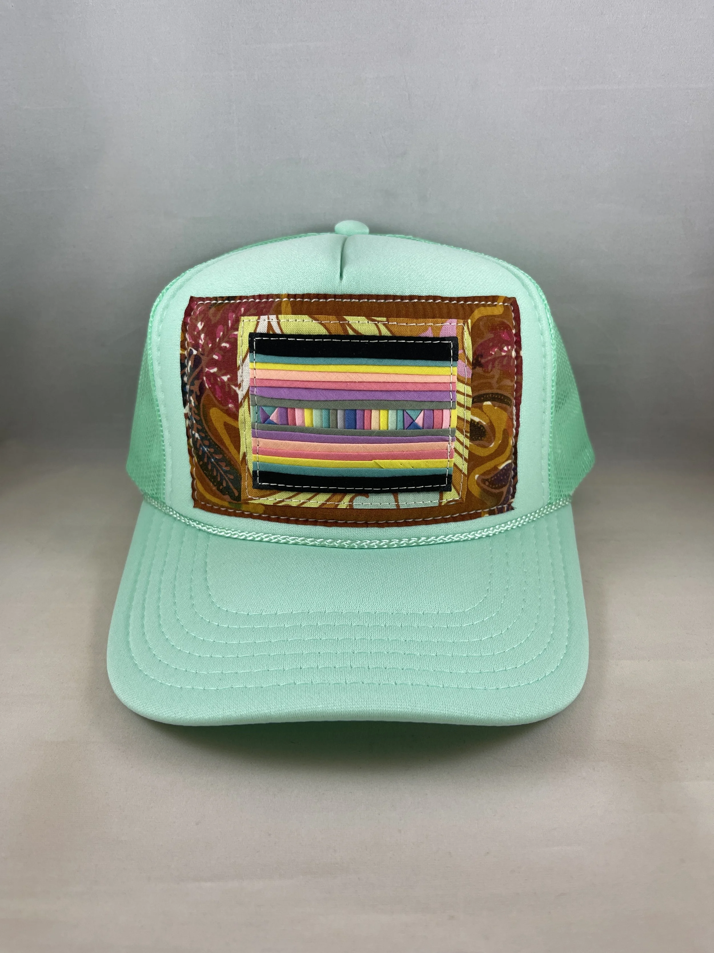 Mint Green Trucker Hat - Thai Textile Collection