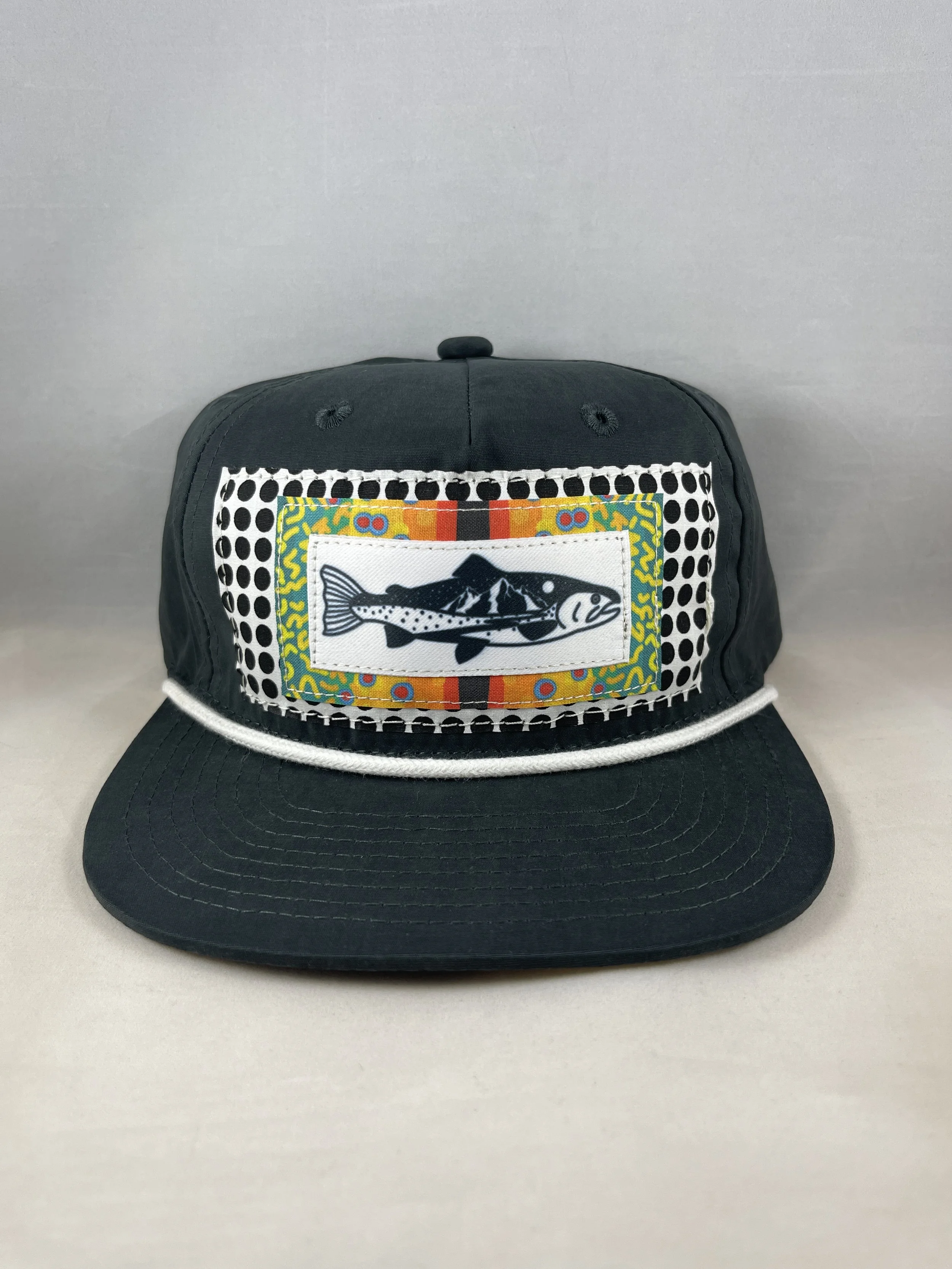 Dark Gray Richardson Fullback Hat - Mountain Trout Series