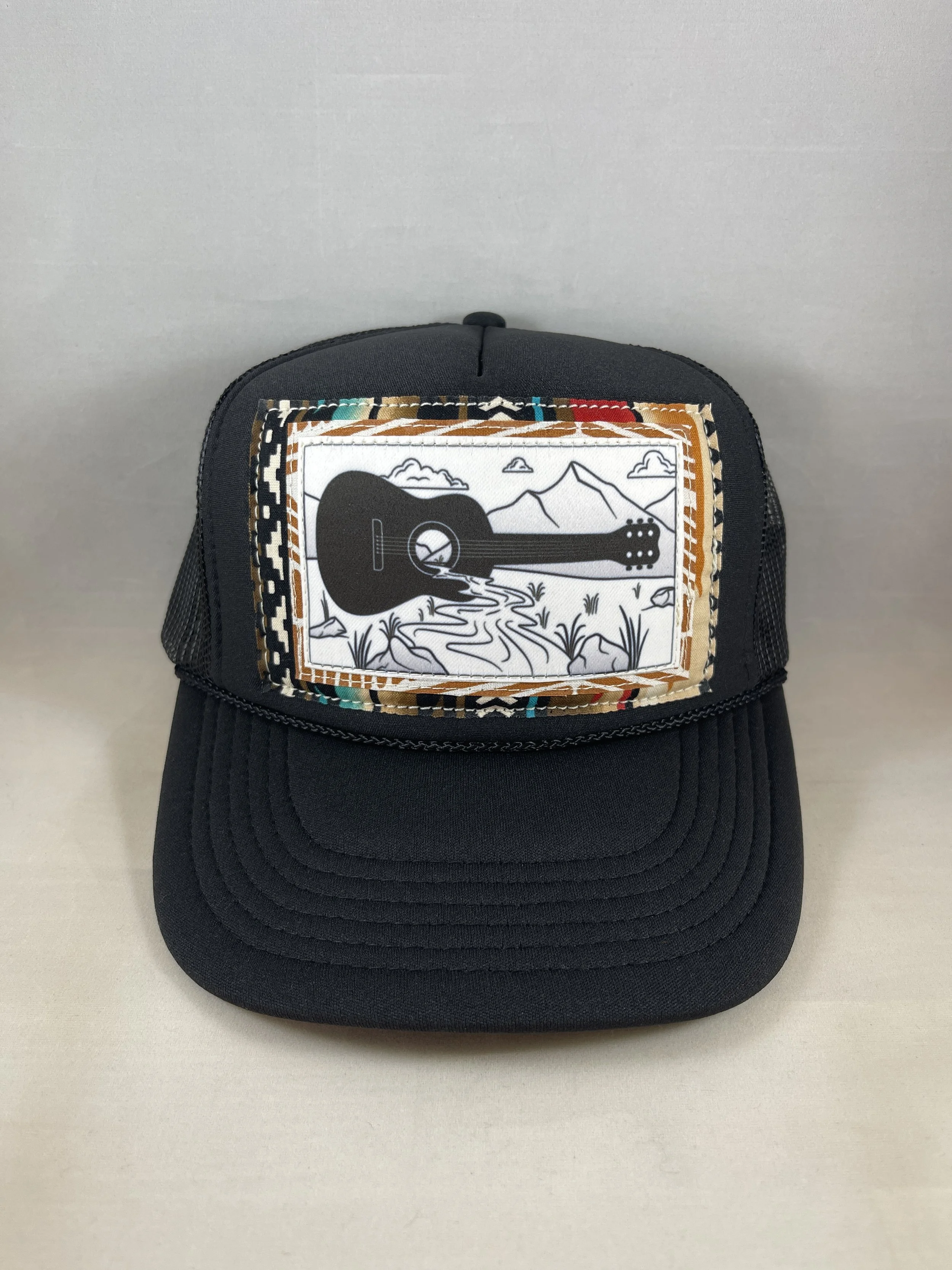 Black Trucker Hat - The Music Runs Through It Series