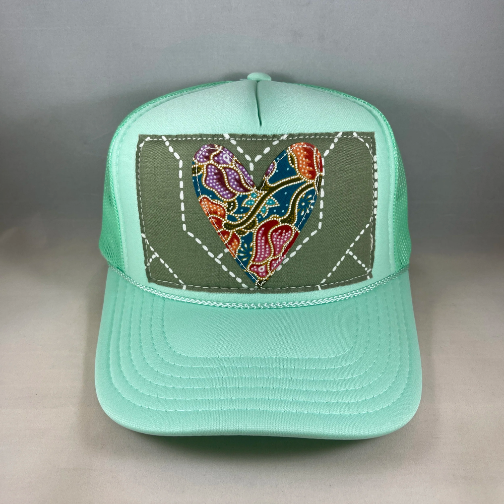 Mint Green Trucker Hat - Spread the Love Series — HEC Studio 