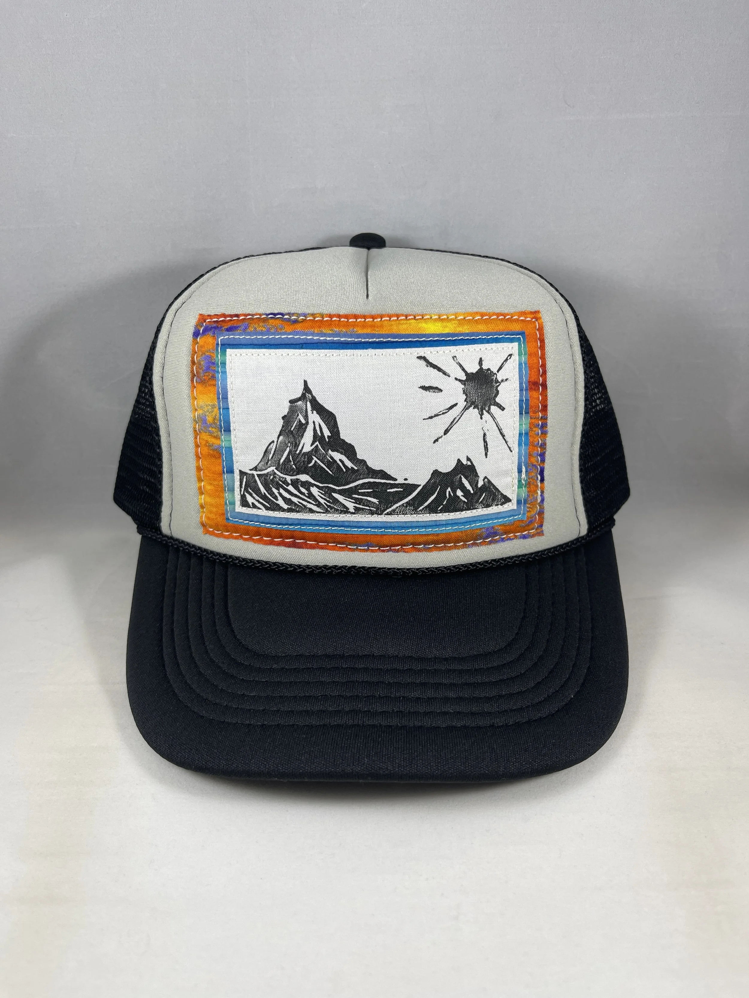 Black and Gray Trucker Hat - Mountain Series