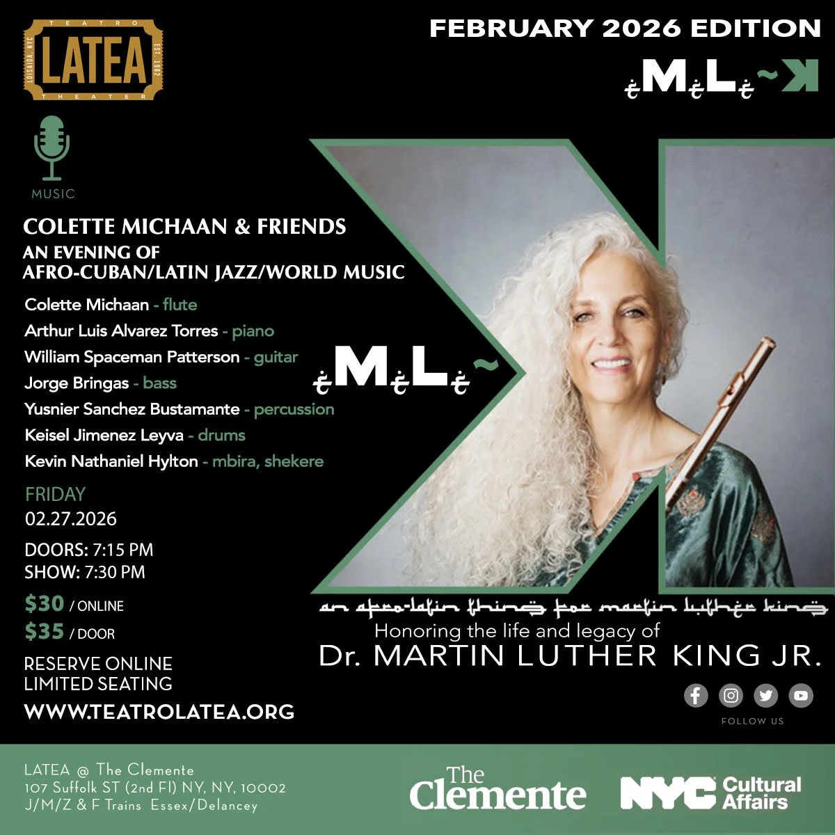 Colette MIchaan & Friends: An Evening of Afro-Cuban/ Latin Jazz/ World Music