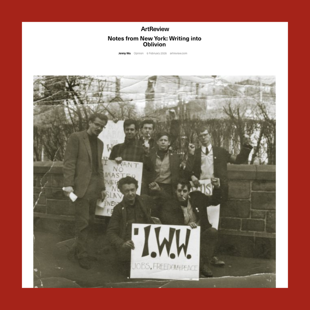 Notes from New York: Writing into Oblivion