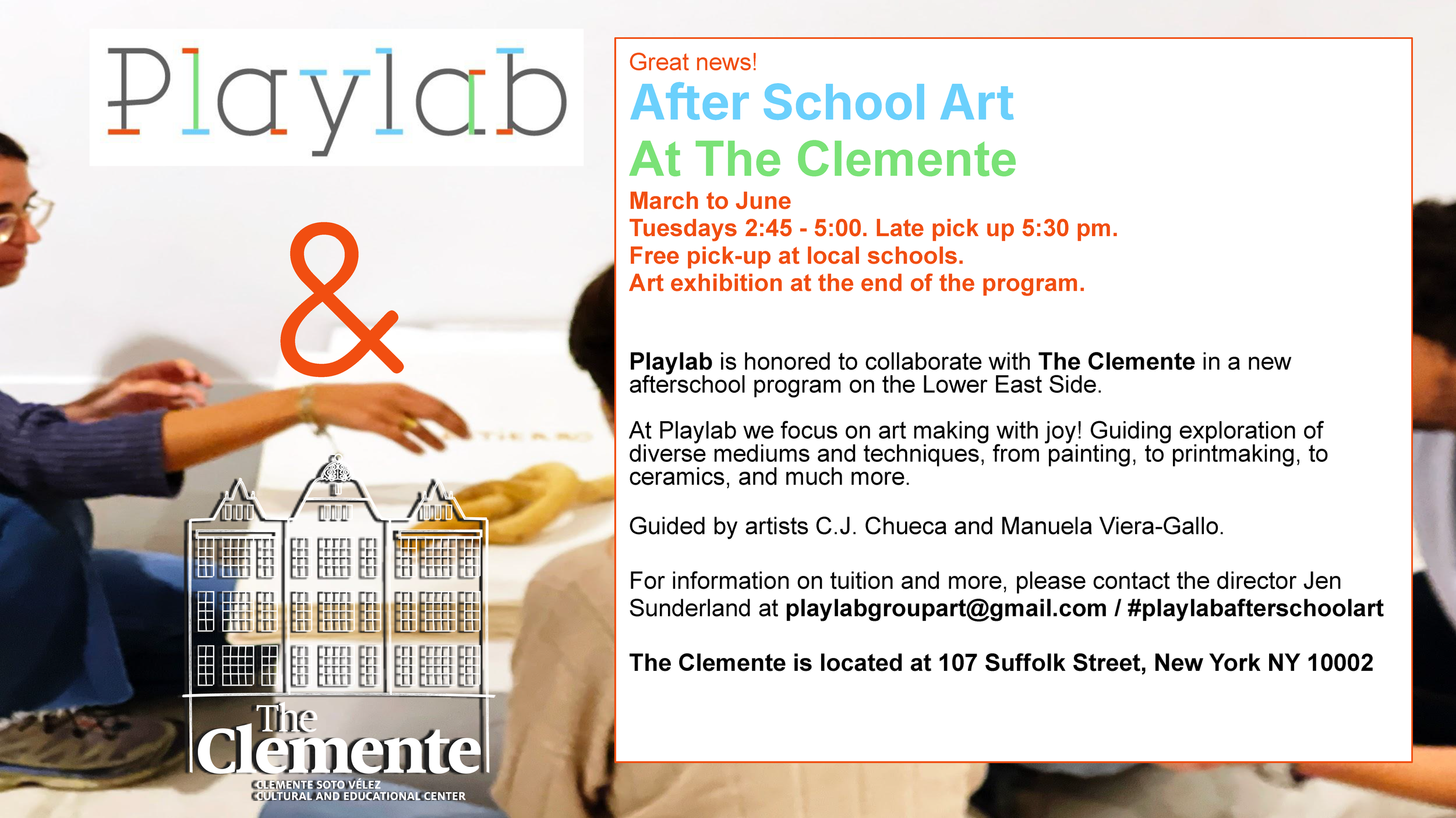 Playlab X The Clemente After School Art Program