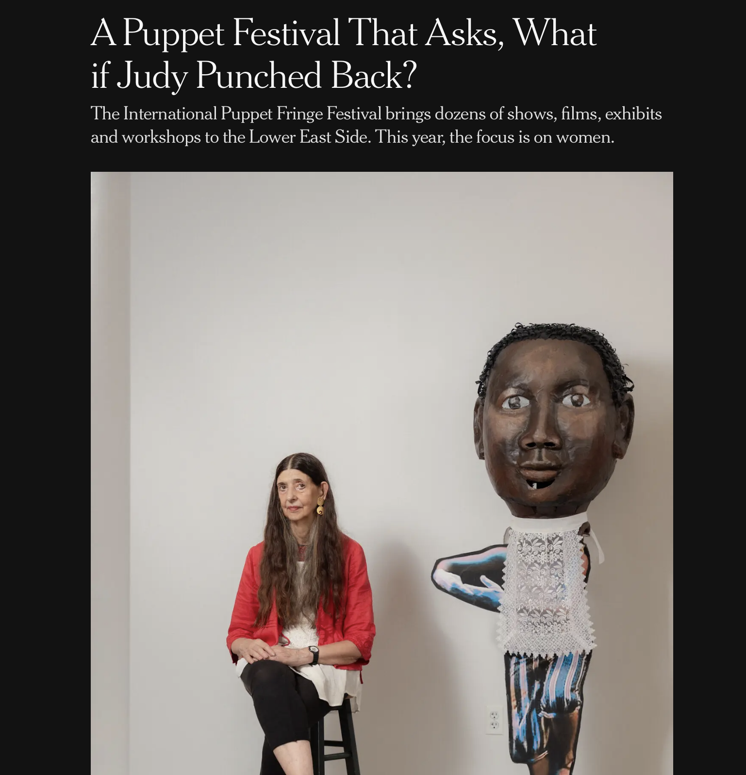 The New York Times - A Puppet Festival That Asks, What if Judy Punched Back?