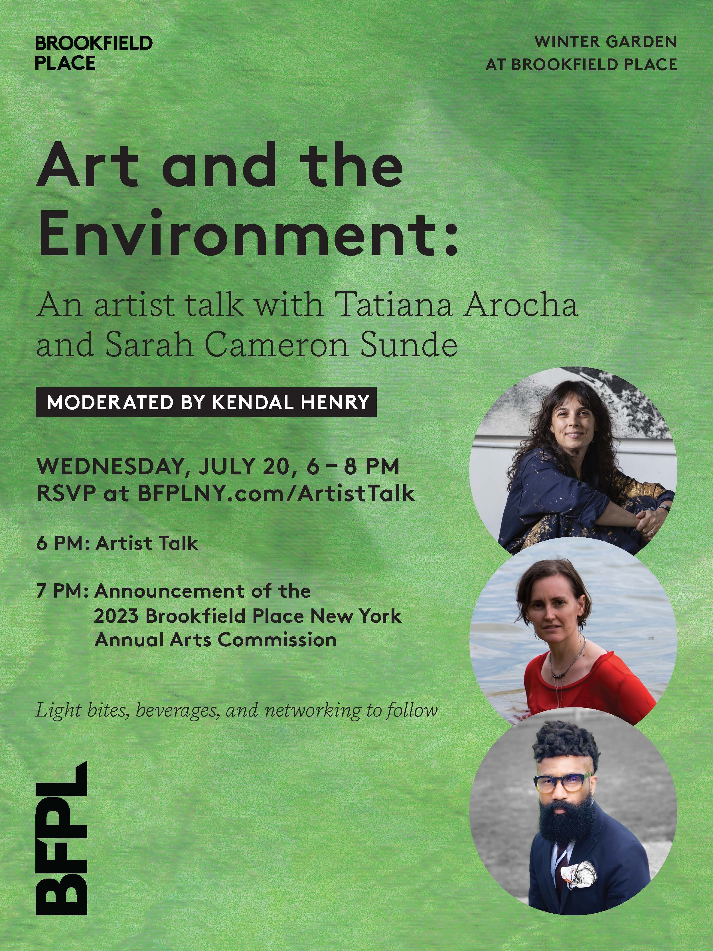 ART AND THE ENVIRONMENT ARTIST TALK WITH TATIANA AROCHA AND SARAH