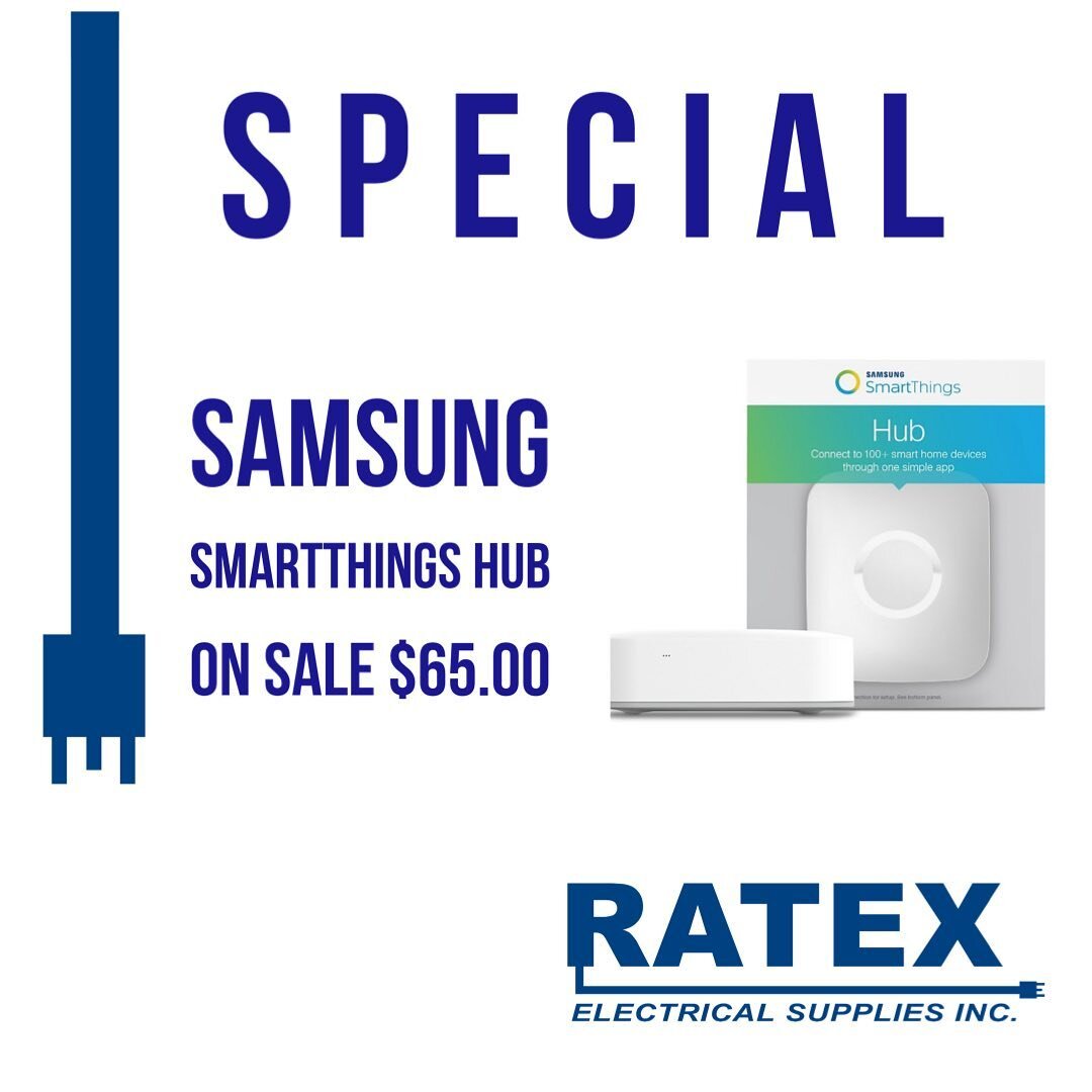 SPECIAL SPECIAL SPECIAL

Samsung SmartThings hub on sale while quantities last!! For more information email us at info@ratex.ca