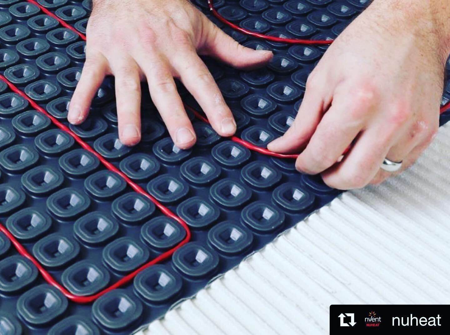 #Repost @nuheat with @get_repost
・・・
Are you an electrical contractor? Add electric floor heating installations to your list of services! @nuheat Membrane and @nuheat Cable is recommended by electrical contractors - it prevents tile cracking, replace