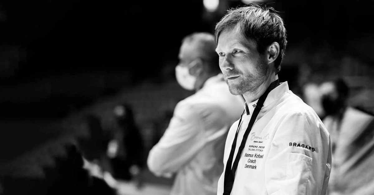   RASMUS KOFOED  
  BOCUSE D'OR LEGEND  
   With three Michelin stars under his belt. A bronze, silver and gold Bocuse d’Or statue on display and even one of the world’s best restaurants, Geranium, in his name, Rasmus Kofoed is a living legend in Nor