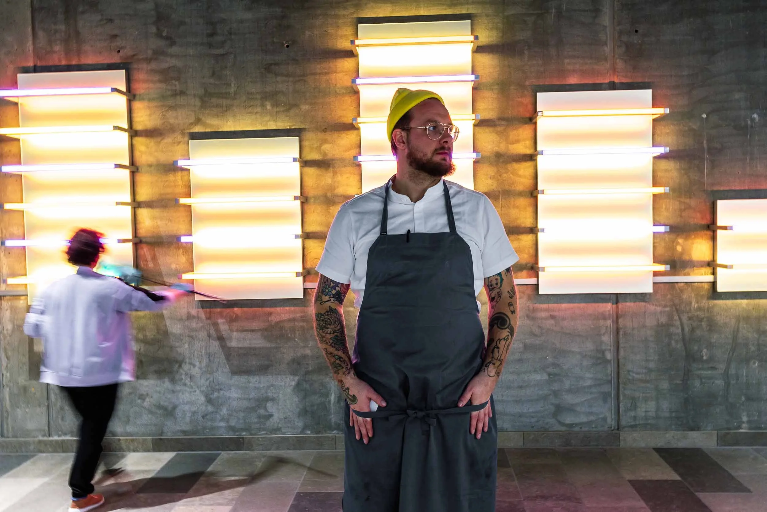   MARTIN "GUF" RASMUSSEN  
  CHEF | KAYs  
  For the past year, he has been completely gone from the spotlight. On January 15 the well-known and beloved chef returns - with a promise to bring life to Copenhagen’s forgotten borough, Ørestaden - throug