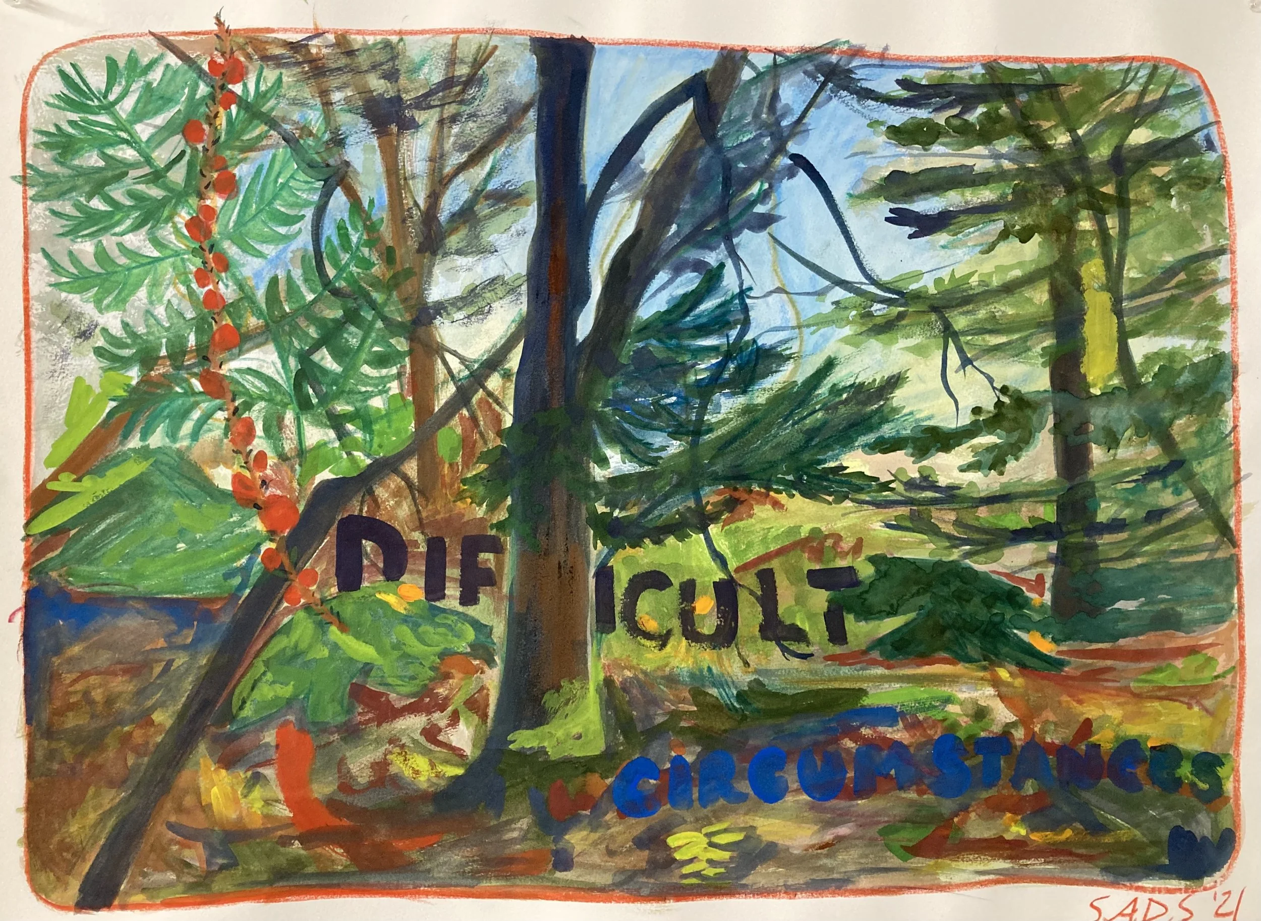 the woods, 30x22", $25