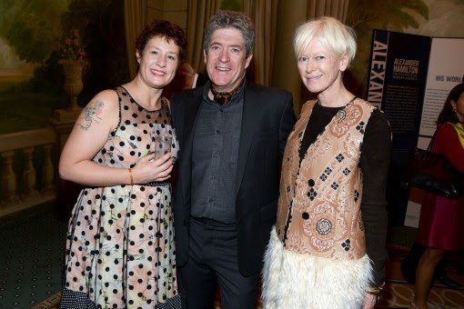 Chair and Associate Professor of the Department of Theatre and Dance Michele Volansky pictured with author Peter Godwin and editor-in-chief of Cosmopolitan Joanna Coles.