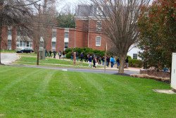 Admitted students participate in one of many tours around campus on admitted students day