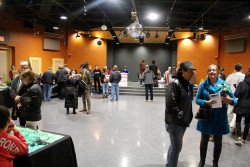 The Egg quickly becomes packed with admitted students and their families browsing different student organizations