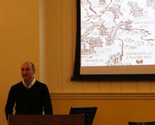 Professor Adam Goodheart introduces Dr. Patrick Nugent for his lecture, History, Hip-Hop, and Place.