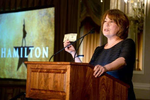 President of Washington College Sheila Bair introduces 2005 George Washington Prize winner and author of the book that inspired Hamilton Ron Chernow.
