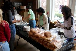 SEB grills up hot dogs and cheeseburgers to both current and prospective students
