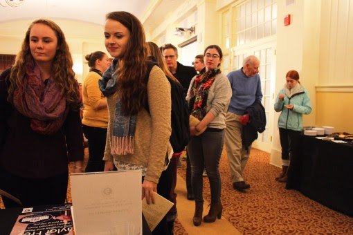 Tons of devoted fans wait in line to have Ian Flinn sign their books.