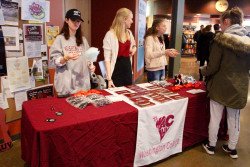 Students promote the #wacluv initiative at the Student Activities Fair